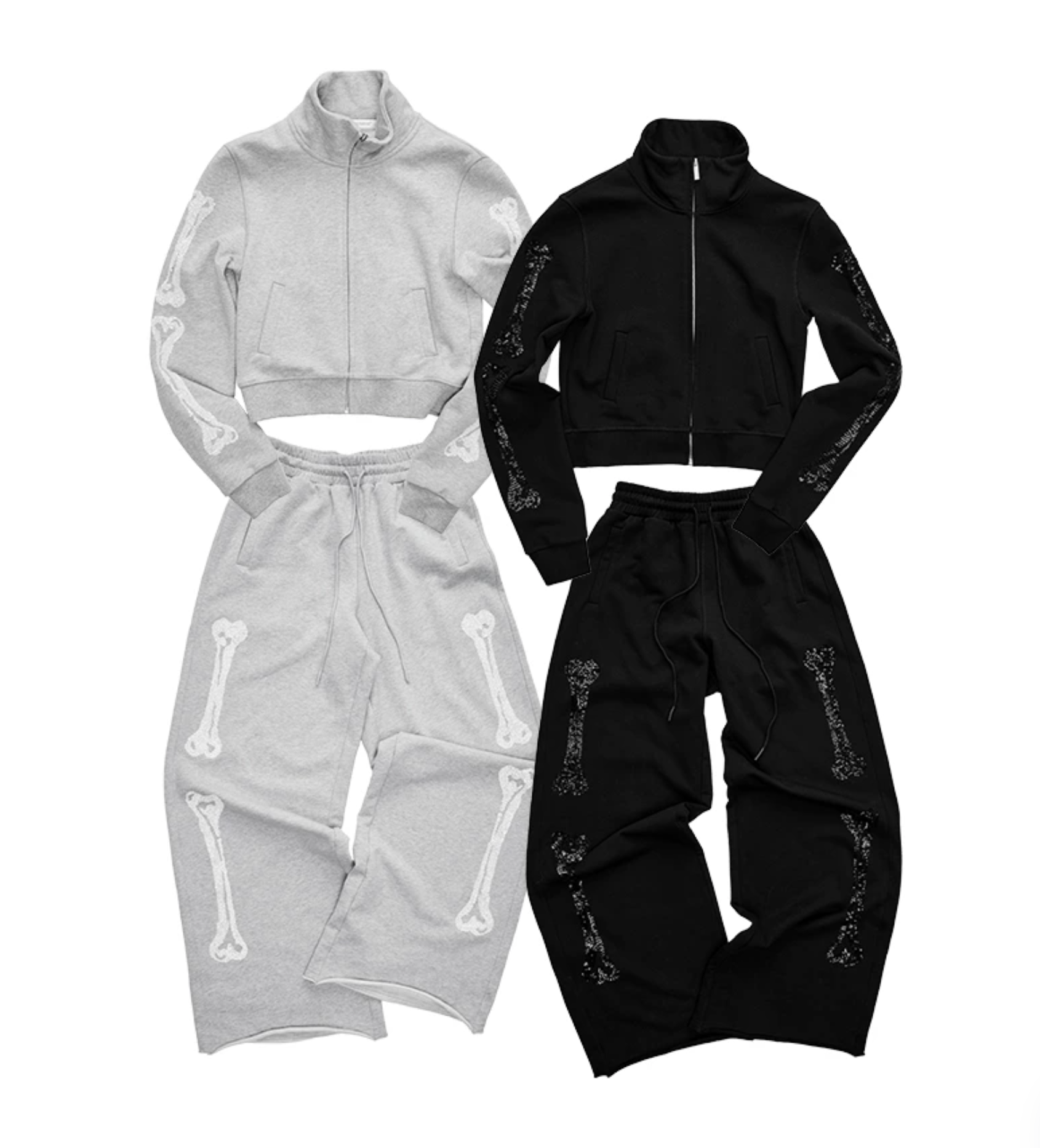 IN STOCK ♱ ZIN STAND-COLLAR SWEATSHIRT & JOGGER SET - 2colors - Image 4