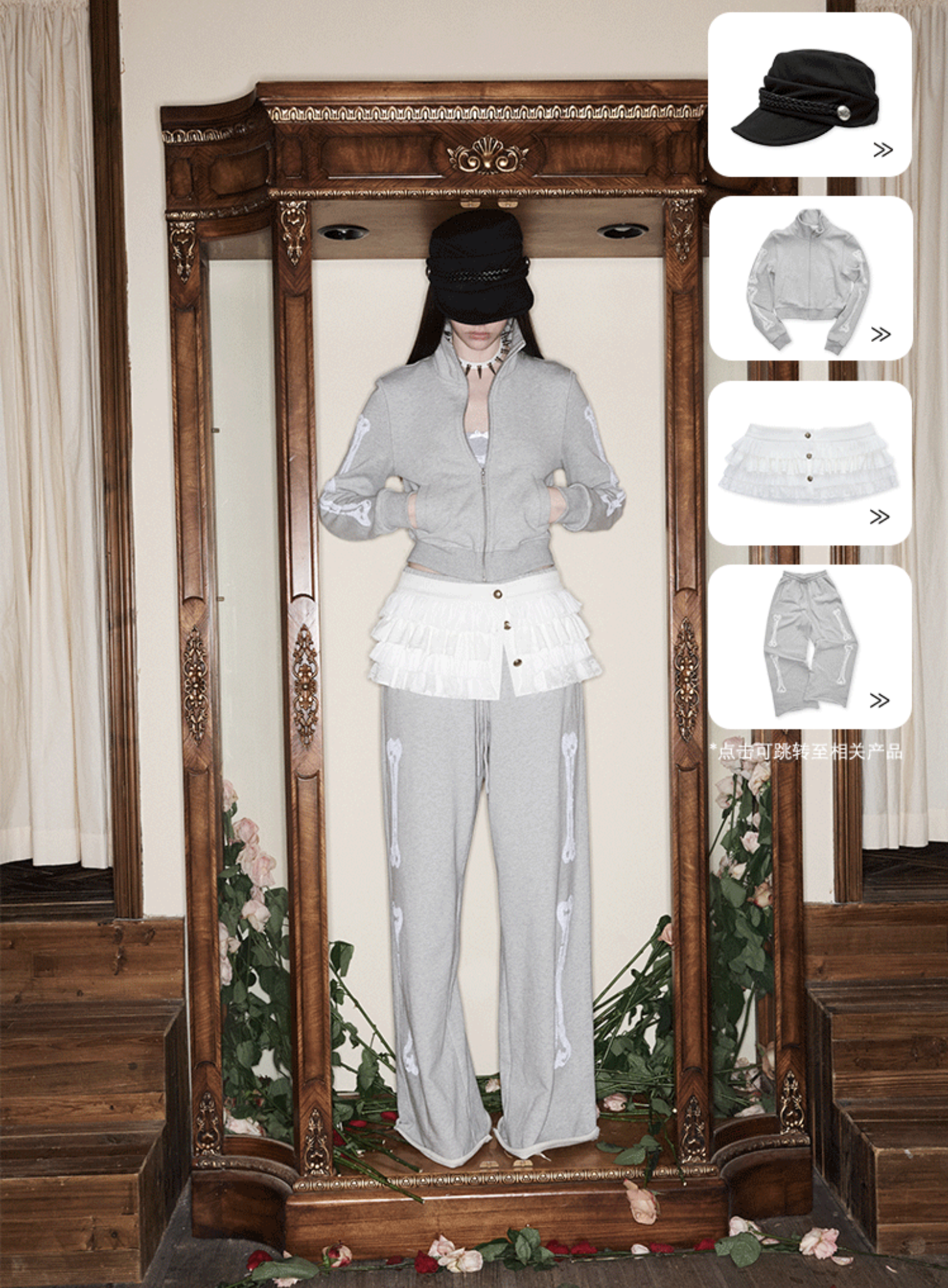 IN STOCK ♱ ZIN STAND-COLLAR SWEATSHIRT & JOGGER SET - 2colors - Image 2