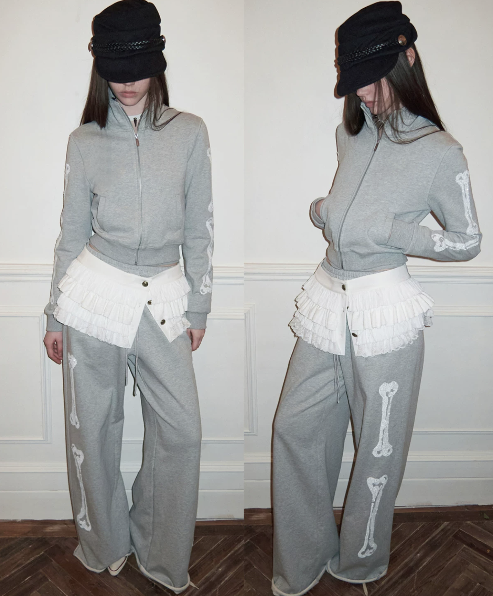 IN STOCK ♱ ZIN STAND-COLLAR SWEATSHIRT & JOGGER SET - 2colors - Image 8