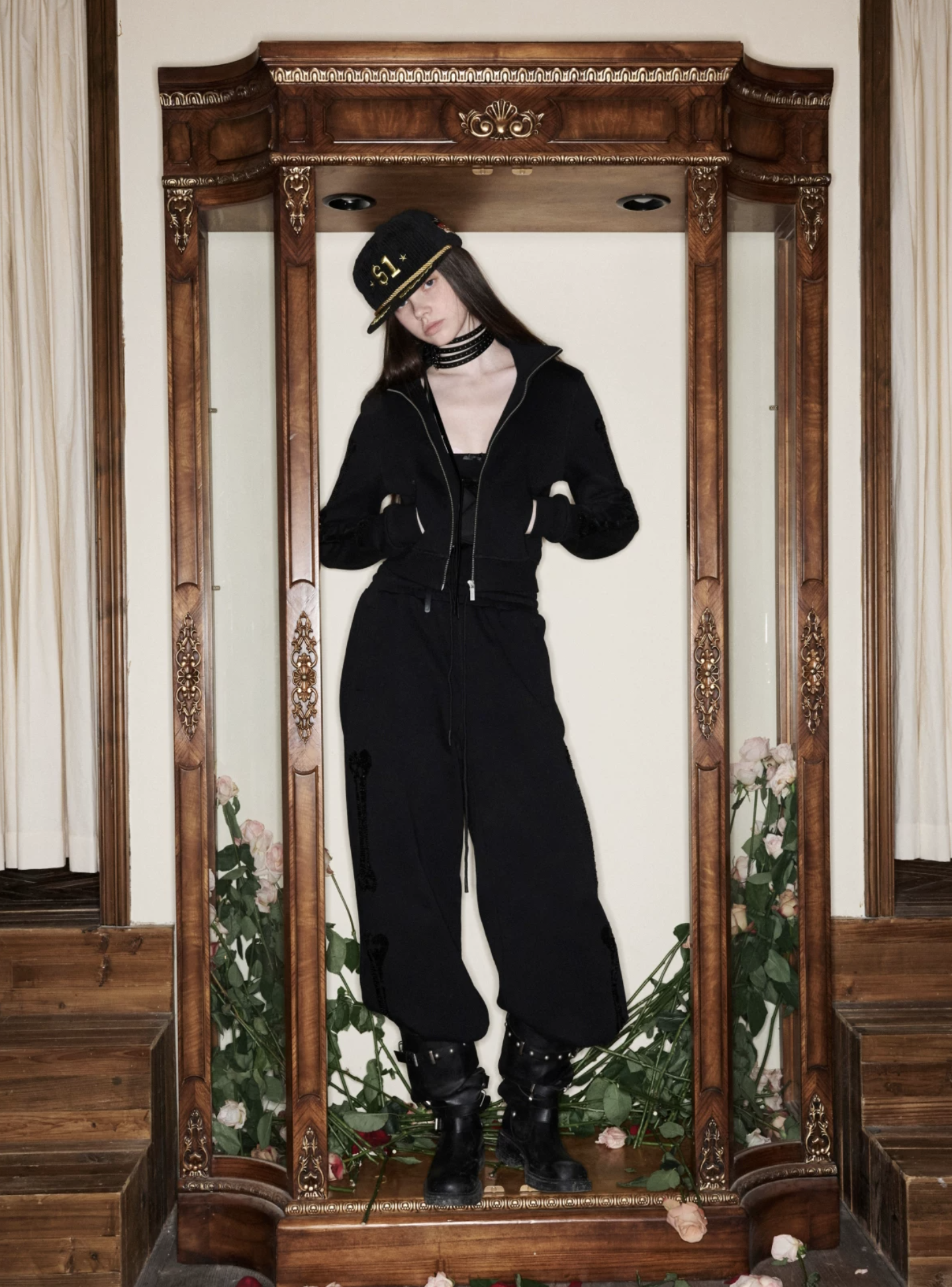 IN STOCK ♱ ZIN STAND-COLLAR SWEATSHIRT & JOGGER SET - 2colors - Image 22