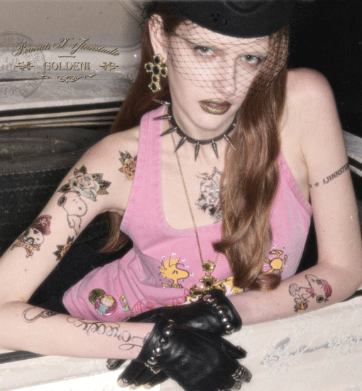 Alternative view of IN STOCK ♱ 1JINN x SNOOPY ੯‧̀͡⬮ SALLY VINTAGE GRAPHIC TANK TOP - PINK