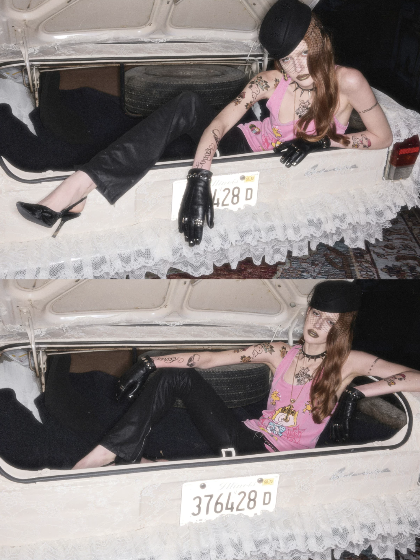 IN STOCK ♱ 1JINN x SNOOPY ੯‧̀͡⬮ SALLY VINTAGE GRAPHIC TANK TOP - PINK - Image 3