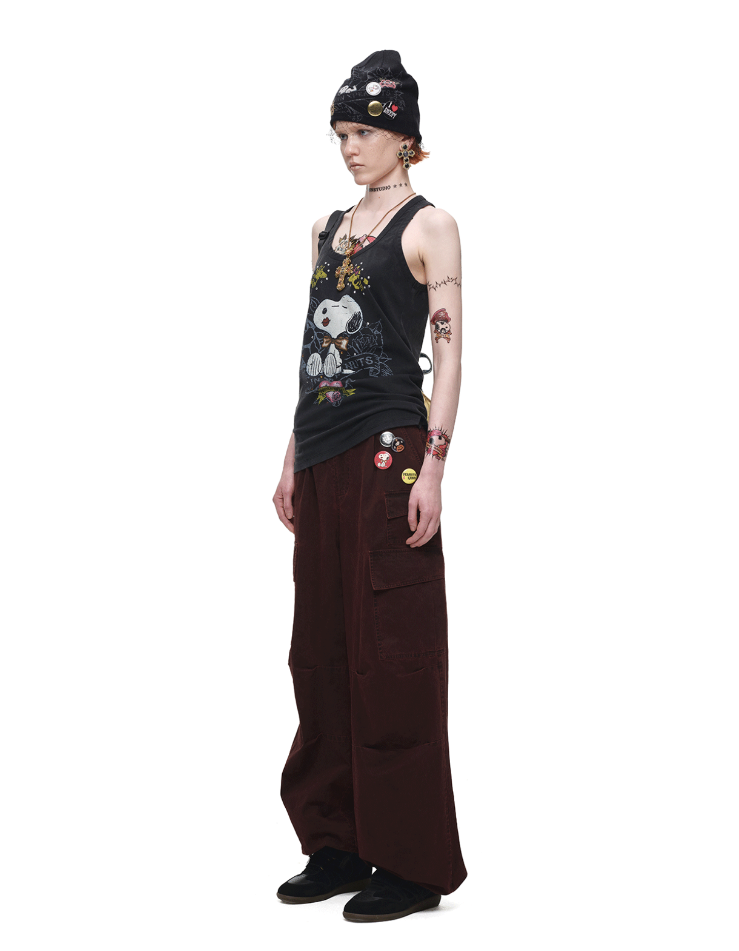 IN STOCK ♱ 1JINN x SNOOPY ੯‧̀͡⬮ SNOOPY VINTAGE GRAPHIC TANK TOP - BLACK - Image 9