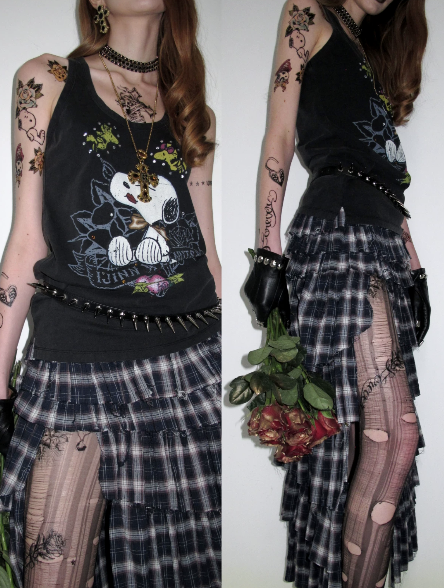 IN STOCK ♱ 1JINN x SNOOPY ੯‧̀͡⬮ SNOOPY VINTAGE GRAPHIC TANK TOP - BLACK - Image 7