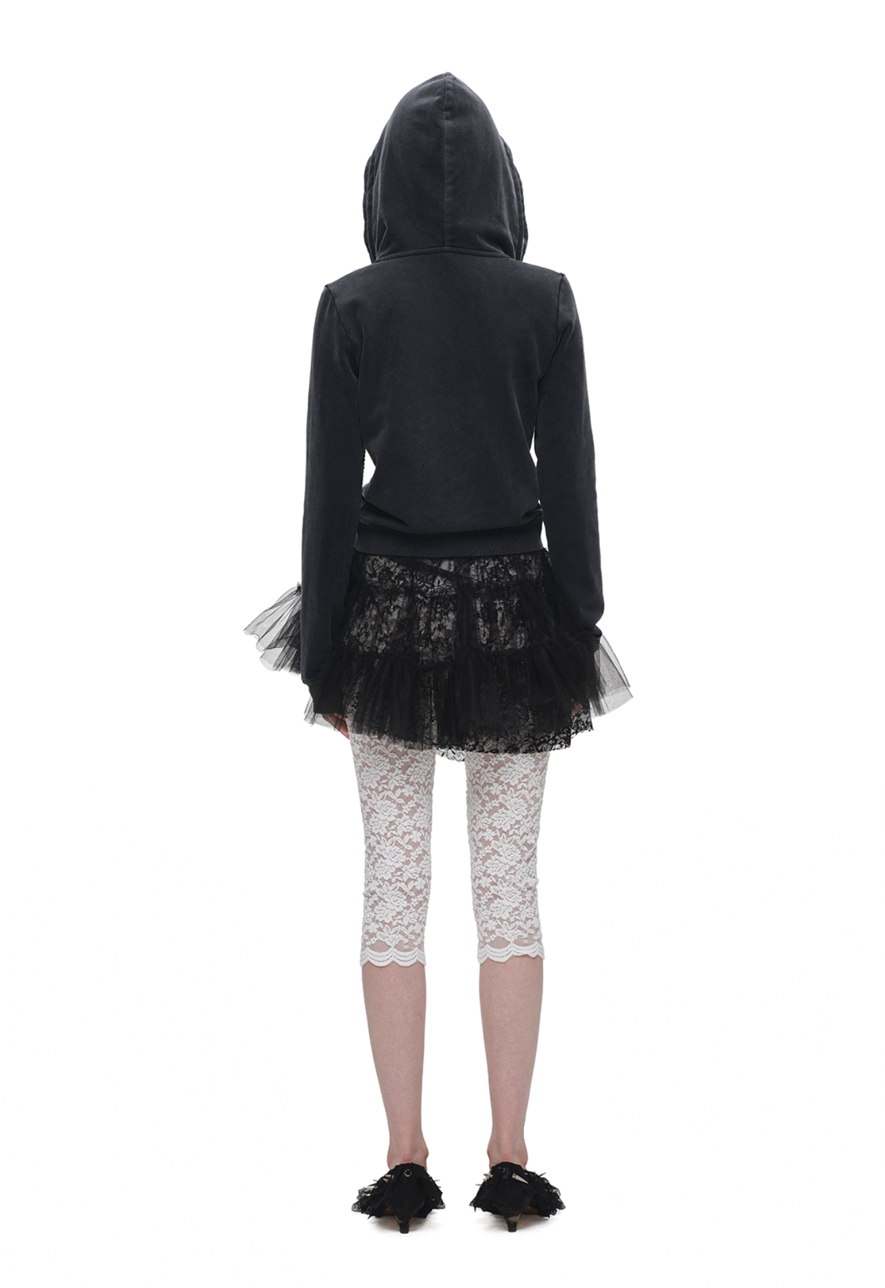 IN STOCK ♱ 1JINN x SNOOPY ੯‧̀͡⬮ PEANUTS VINTAGE HEART GRAPHIC ZIP HOODIE & LOUNGE PANTS - WASHED BLACK - Image 21