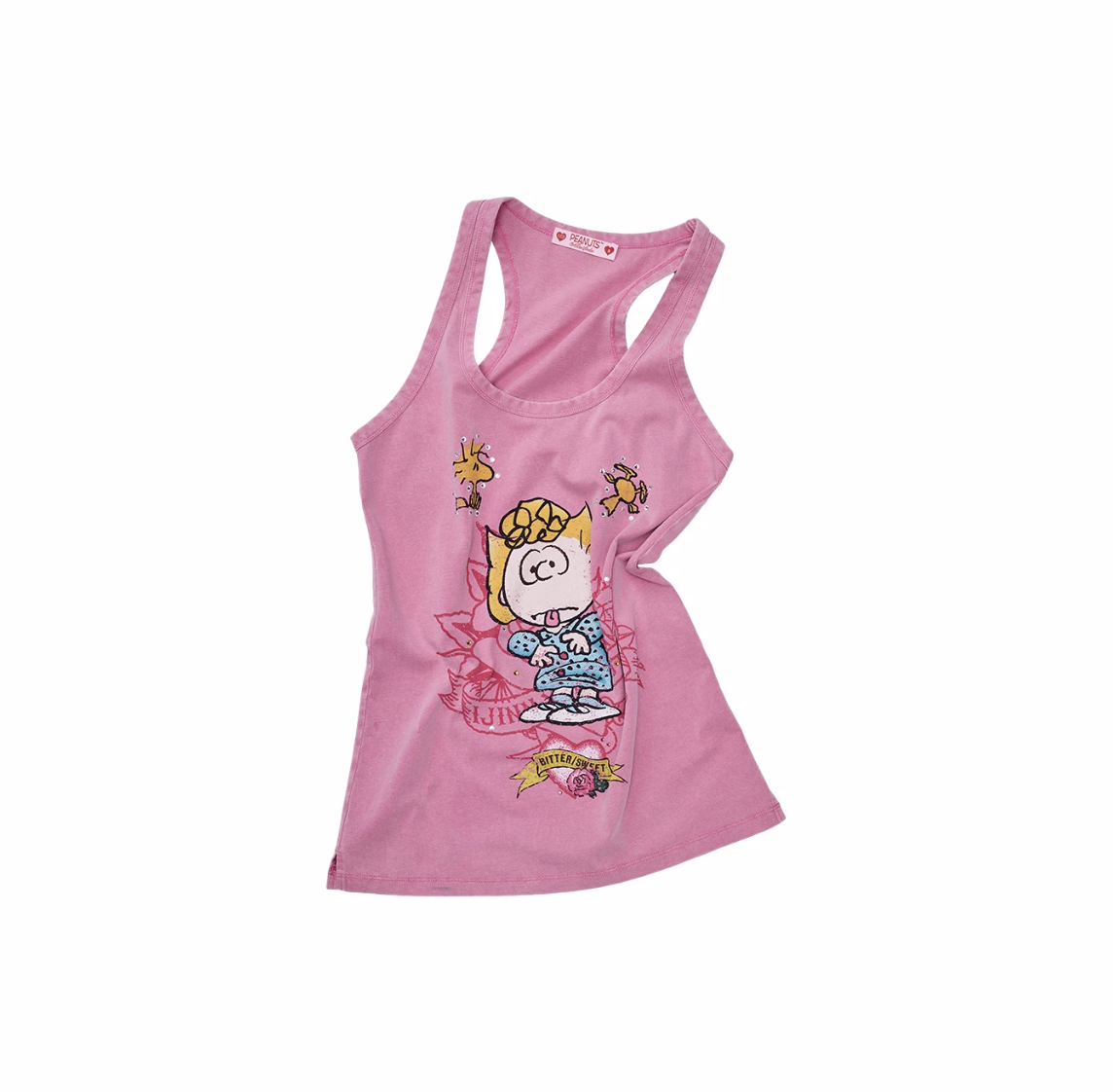 IN STOCK ♱ 1JINN x SNOOPY ੯‧̀͡⬮ SALLY VINTAGE GRAPHIC TANK TOP - PINK - Image 9