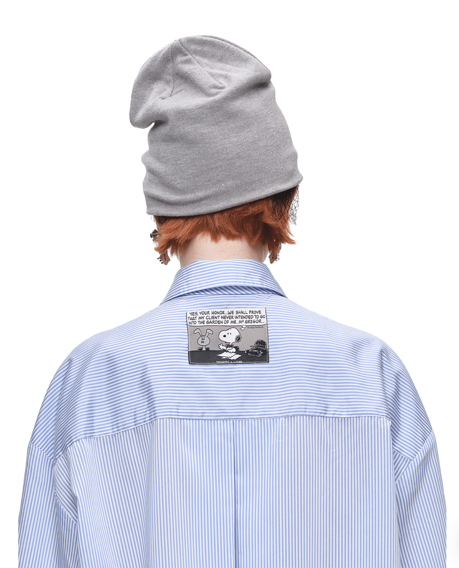 IN STOCK ♱ 1JINN TATTOO SNOOPY GRAPHIC BEANIE WITH PIN SET - GRAY - Image 4