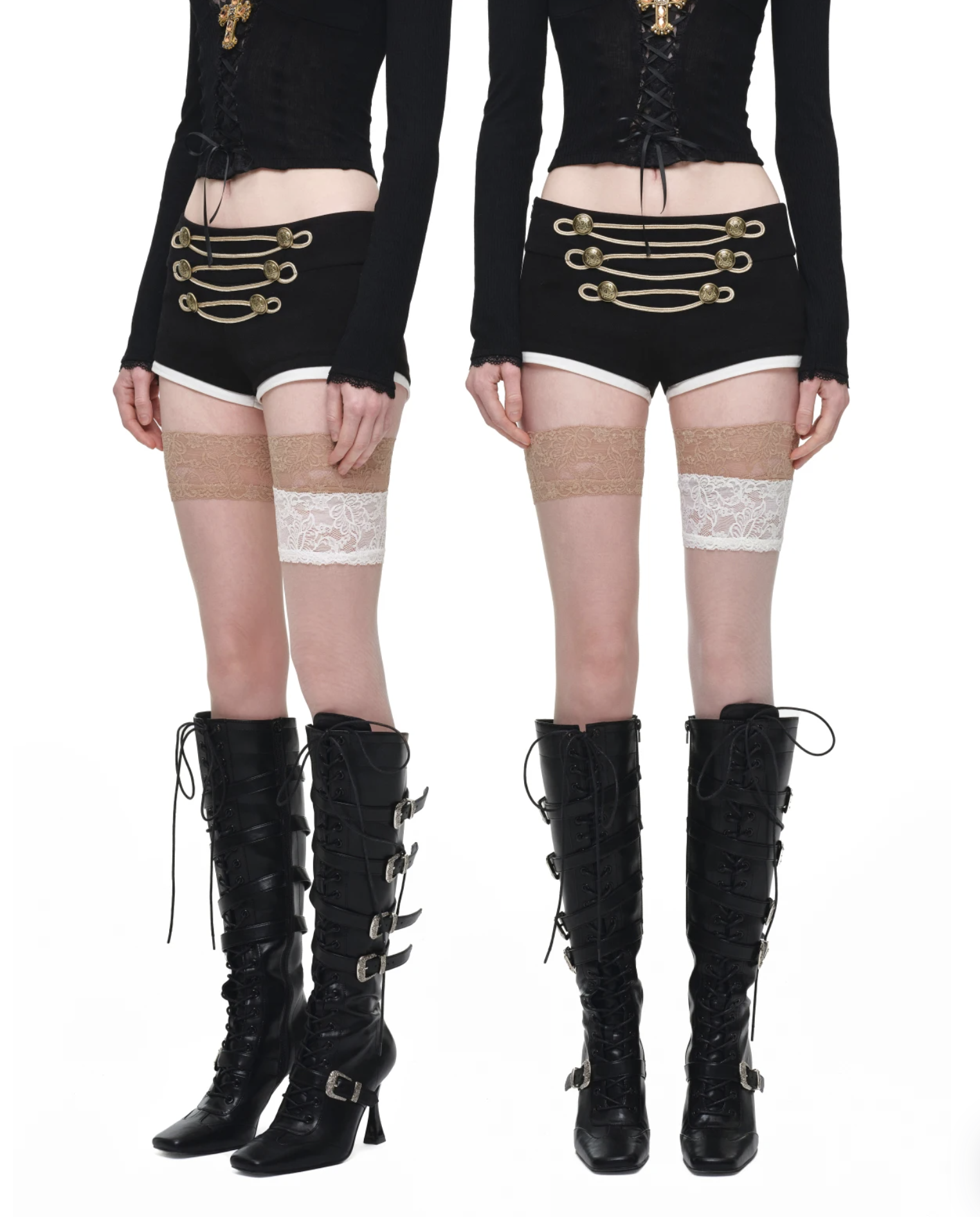 IN STOCK ♱ 1JINN MILITARY BRAID HOT SHORTS