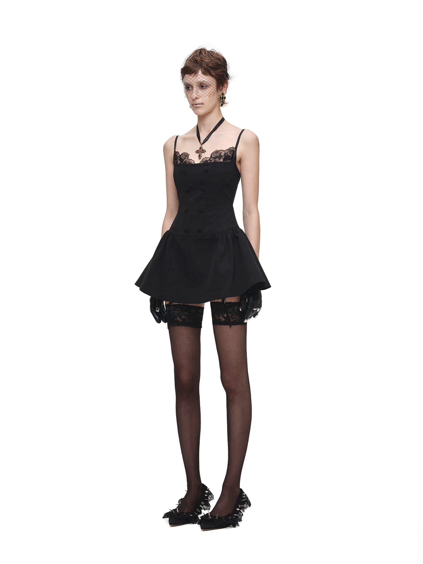 IN STOCK ♱ ROMANTIC LACE CORSET MINI DRESS ♱ BLACK - Image 7