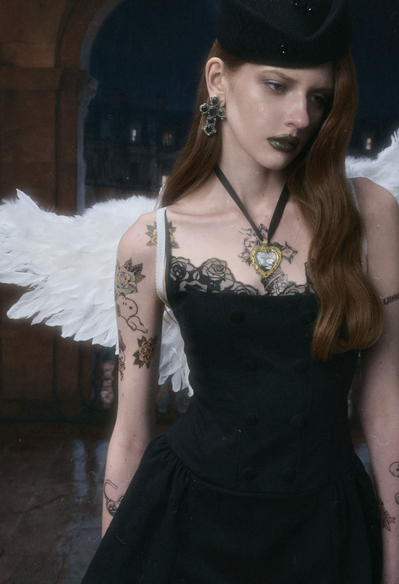 IN STOCK ♱ ROMANTIC LACE CORSET MINI DRESS ♱ BLACK - Image 12