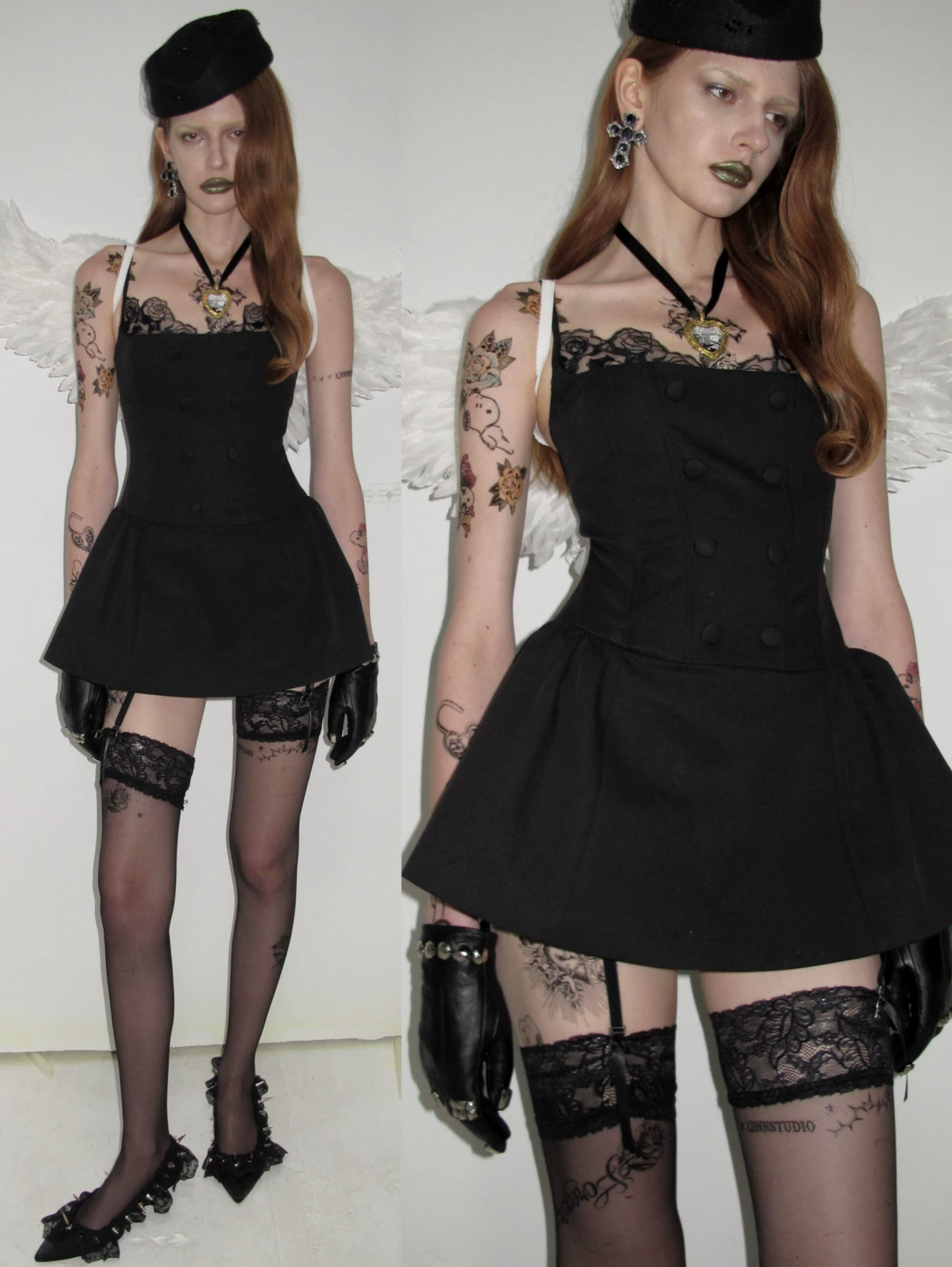 IN STOCK ♱ ROMANTIC LACE CORSET MINI DRESS ♱ BLACK - Image 13