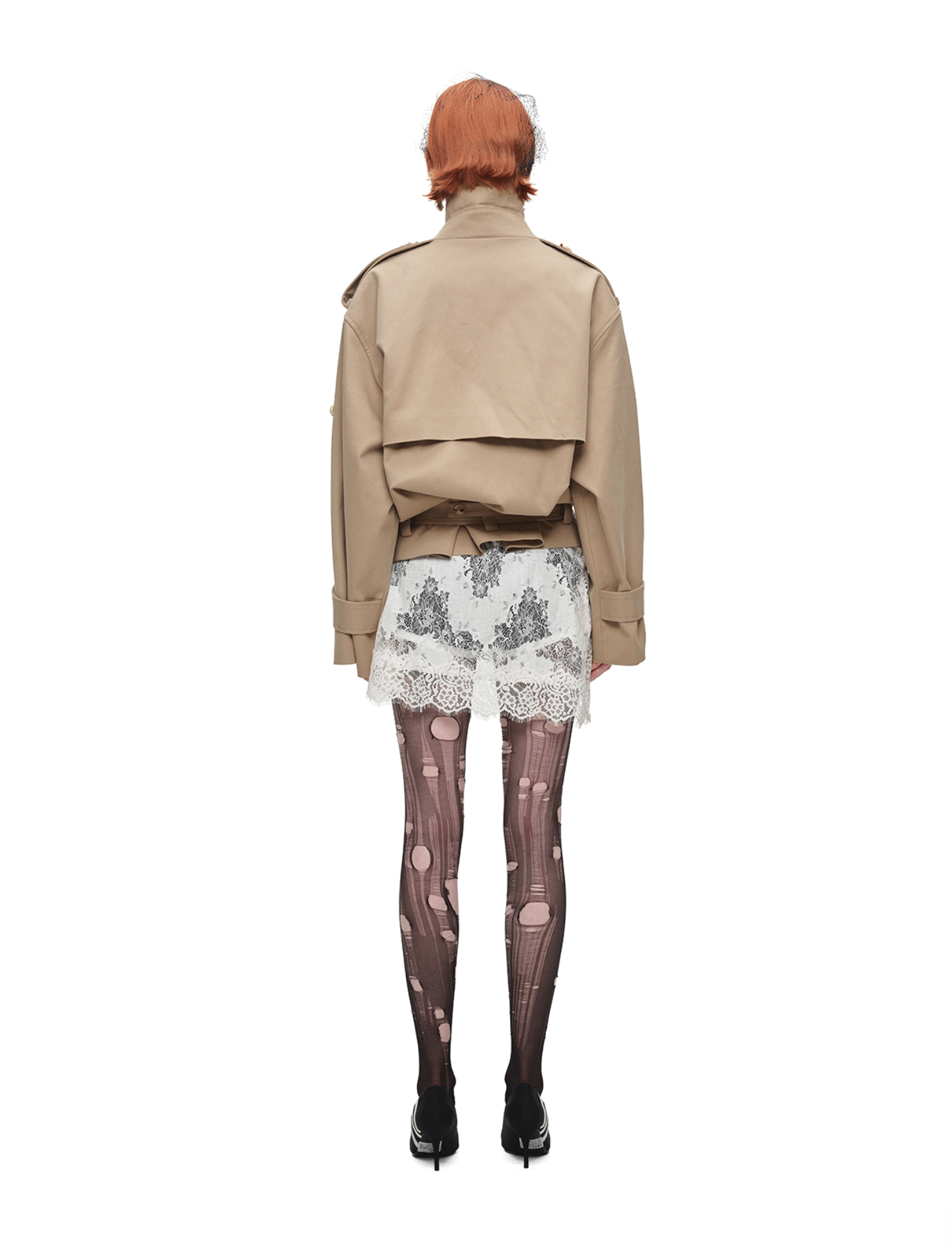 IN STOCK ♱ GOTHIC BELTED TRENCH JACKET ♱ BEIGE - Image 12