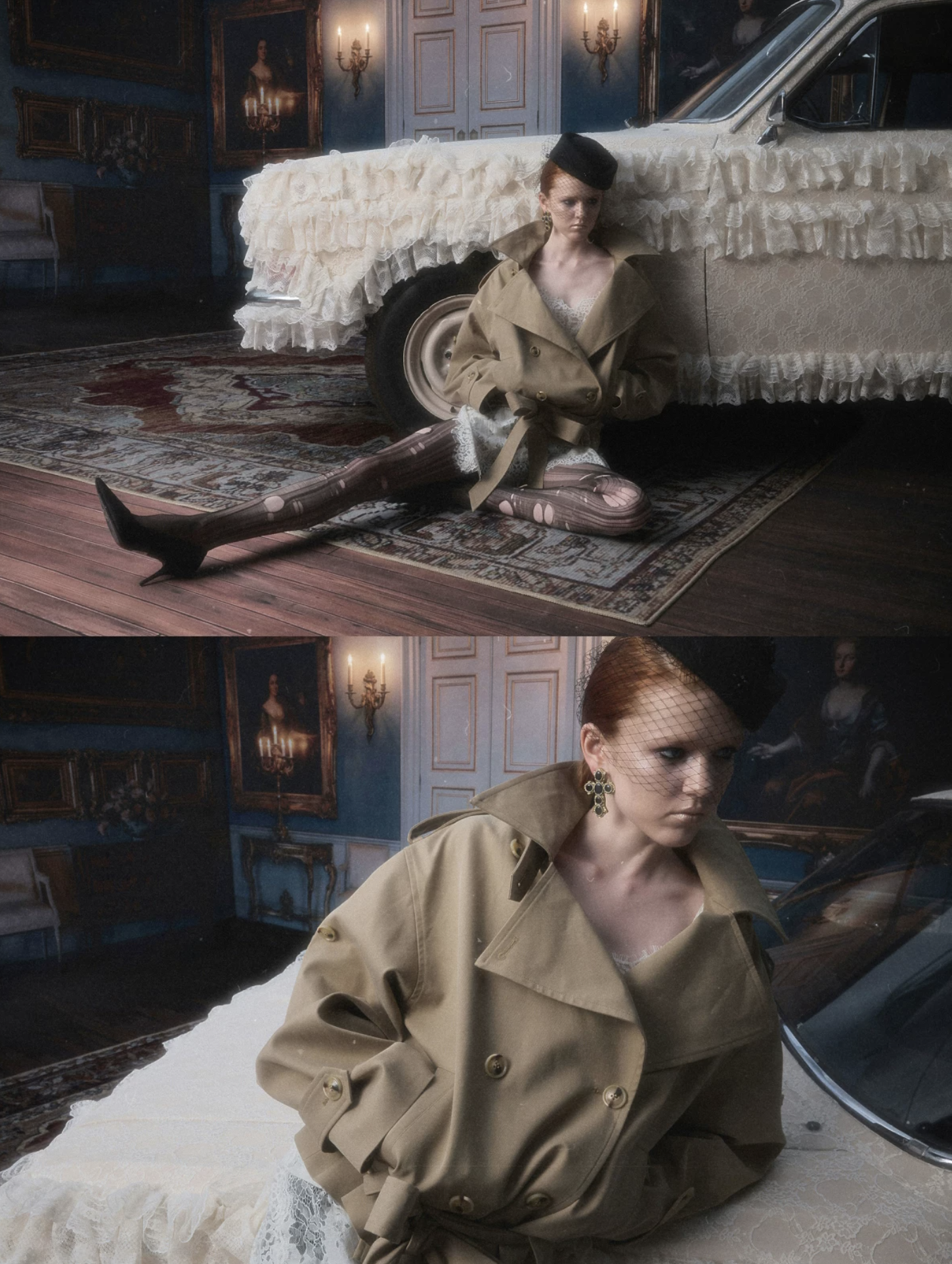 IN STOCK ♱ GOTHIC BELTED TRENCH JACKET ♱ BEIGE - Image 4
