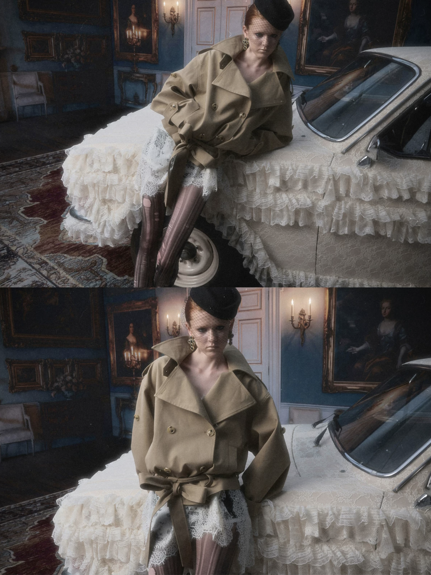 IN STOCK ♱ GOTHIC BELTED TRENCH JACKET ♱ BEIGE - Image 5