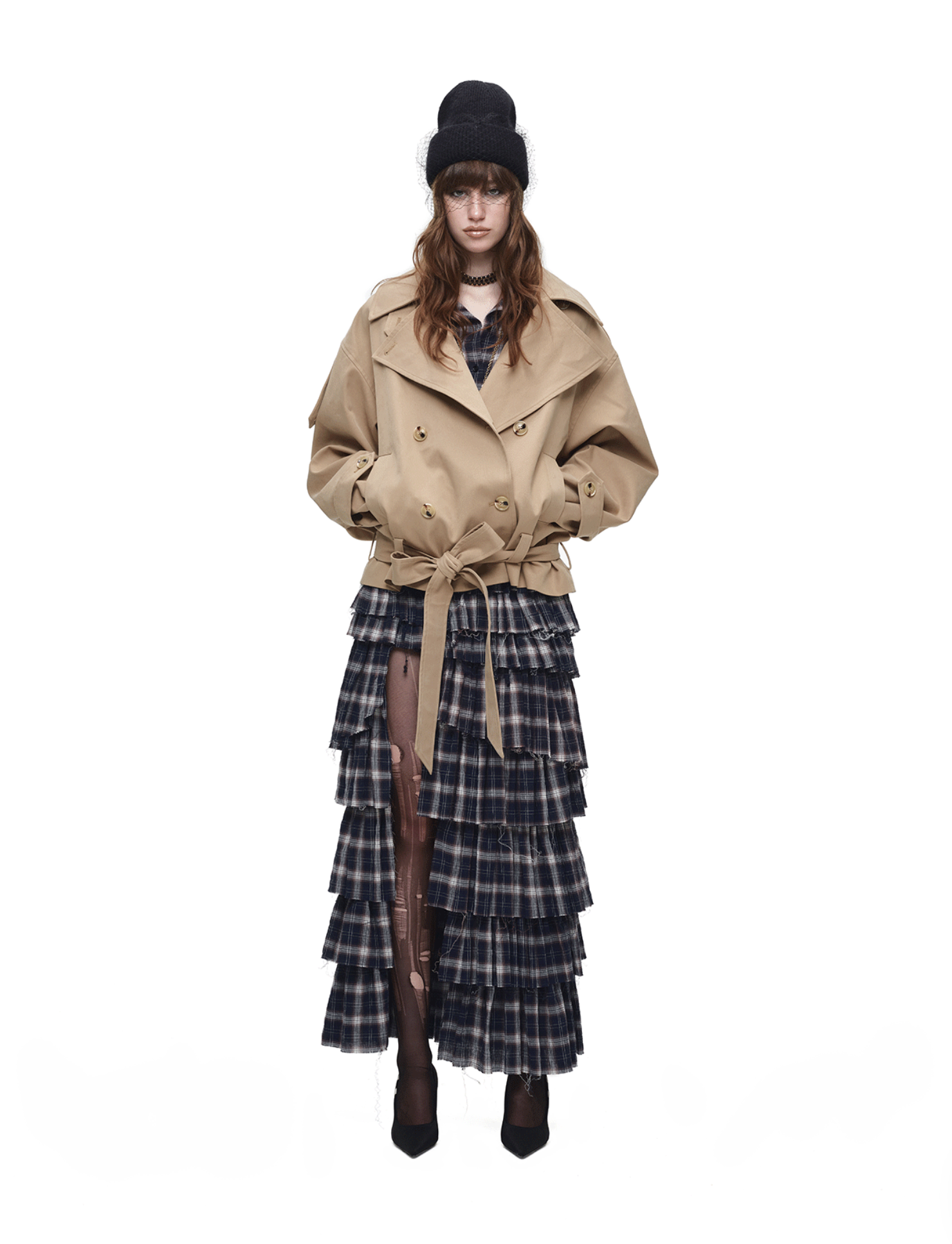 IN STOCK ♱ GOTHIC BELTED TRENCH JACKET ♱ BEIGE - Image 18