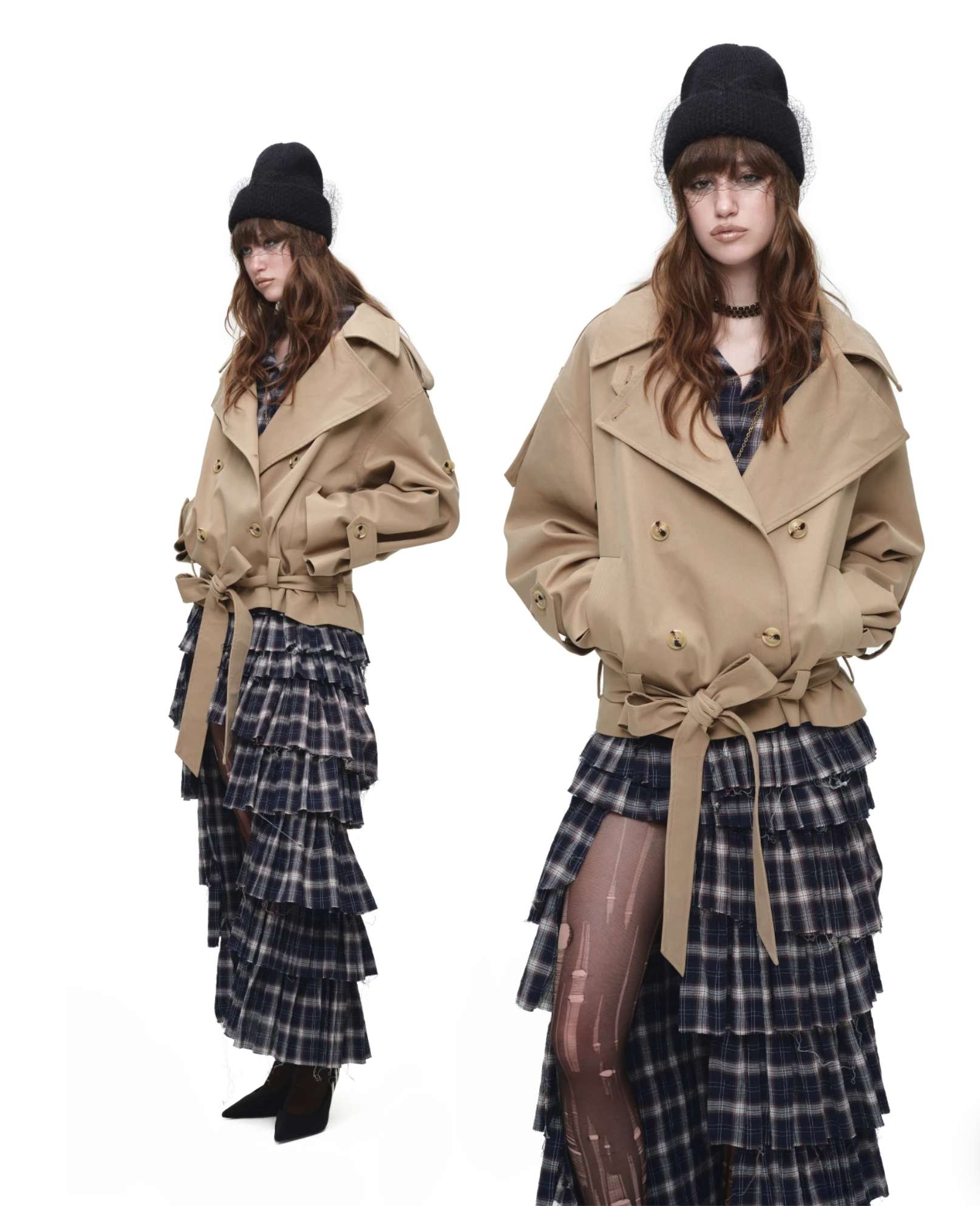 IN STOCK ♱ GOTHIC BELTED TRENCH JACKET ♱ BEIGE - Image 19