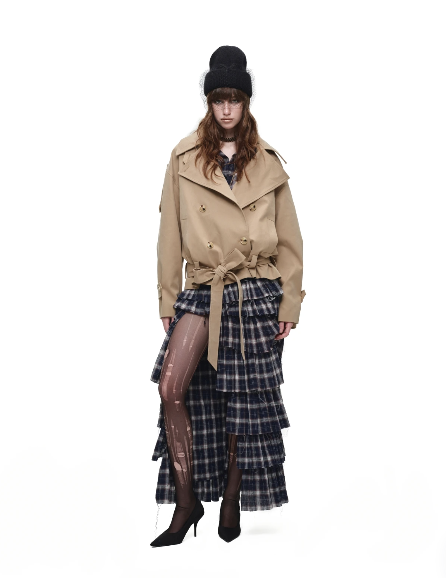 IN STOCK ♱ GOTHIC BELTED TRENCH JACKET ♱ BEIGE - Image 21