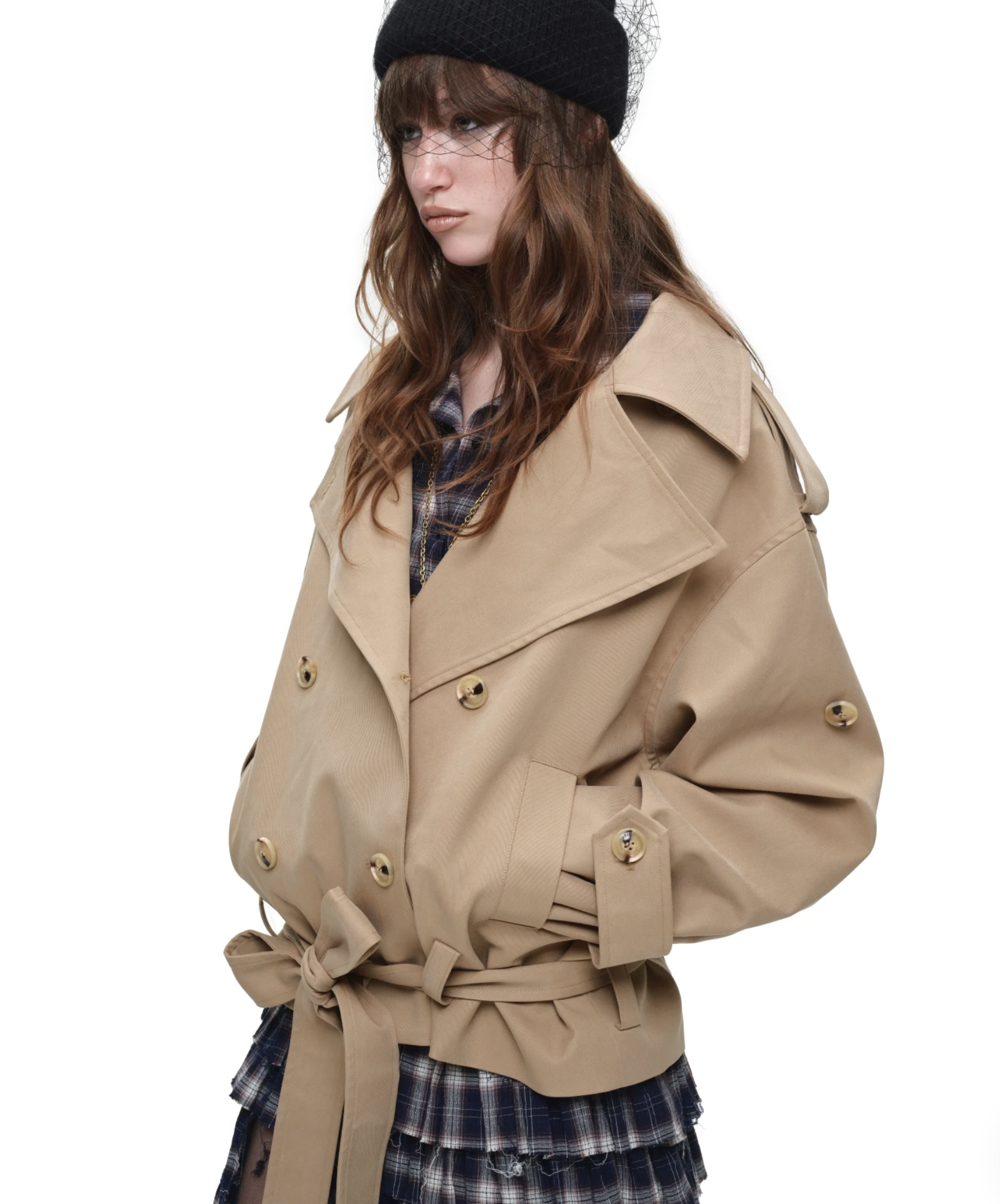 IN STOCK ♱ GOTHIC BELTED TRENCH JACKET ♱ BEIGE - Image 22