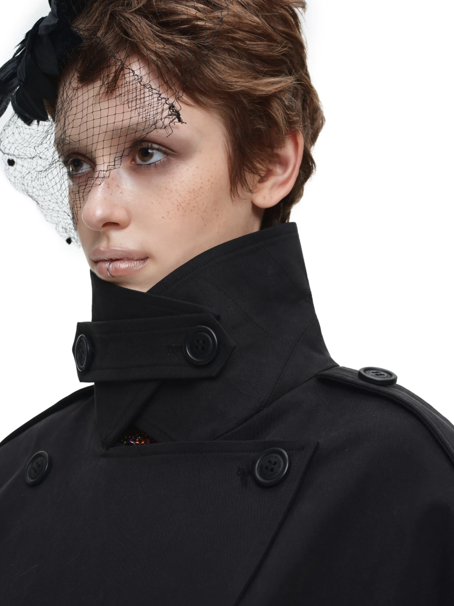 IN STOCK ♱ GOTHIC BELTED TRENCH JACKET ♱ BLACK - Image 10