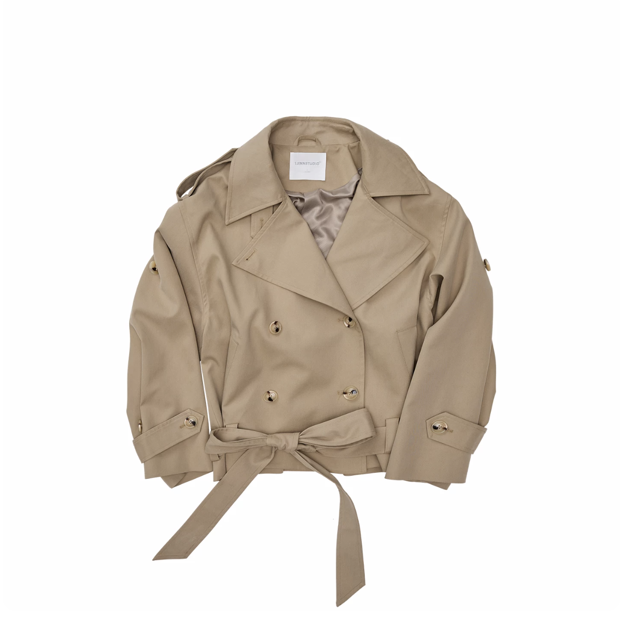 IN STOCK ♱ GOTHIC BELTED TRENCH JACKET ♱ BEIGE - Image 6