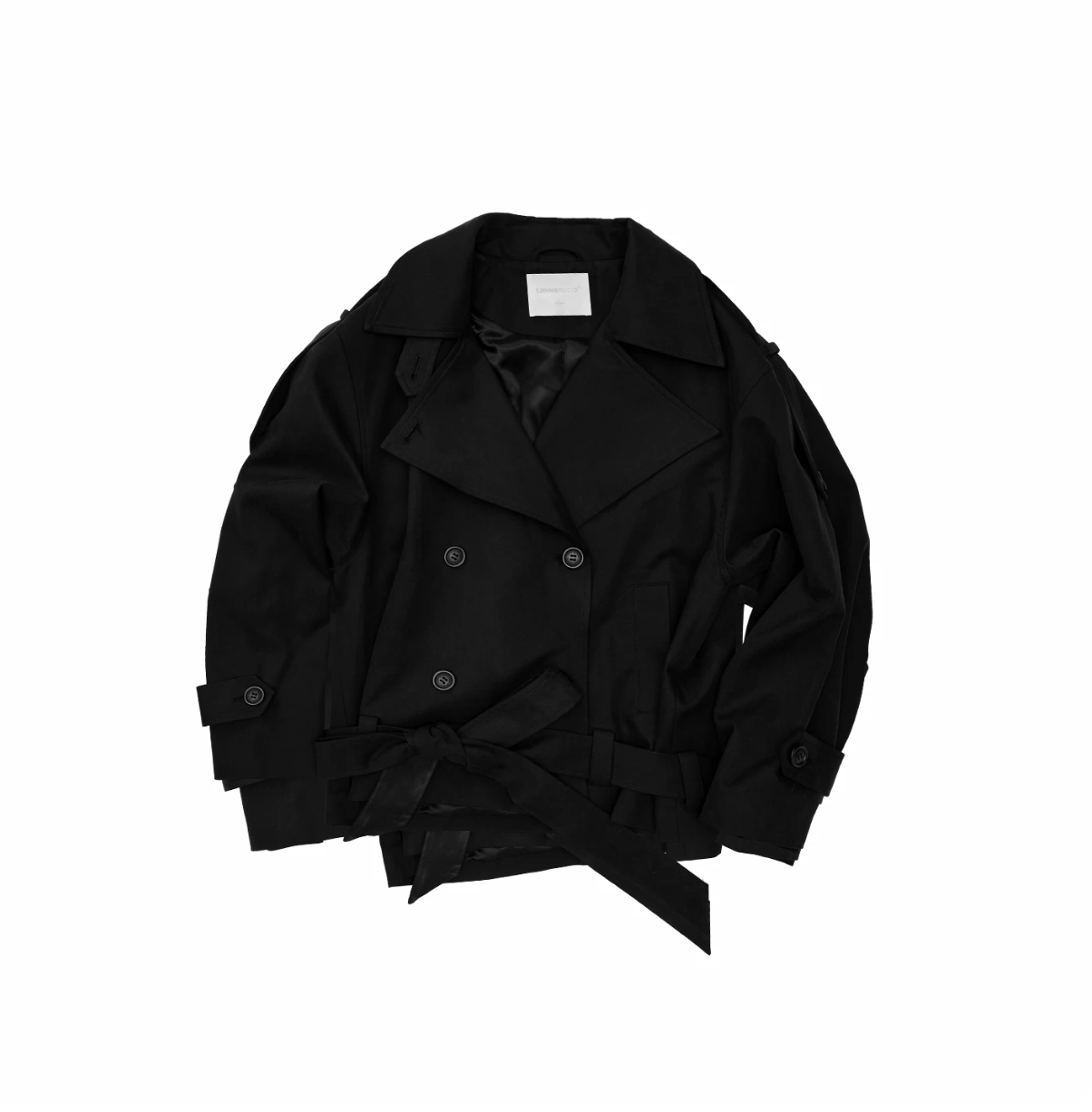 IN STOCK ♱ GOTHIC BELTED TRENCH JACKET ♱ BLACK - Image 5