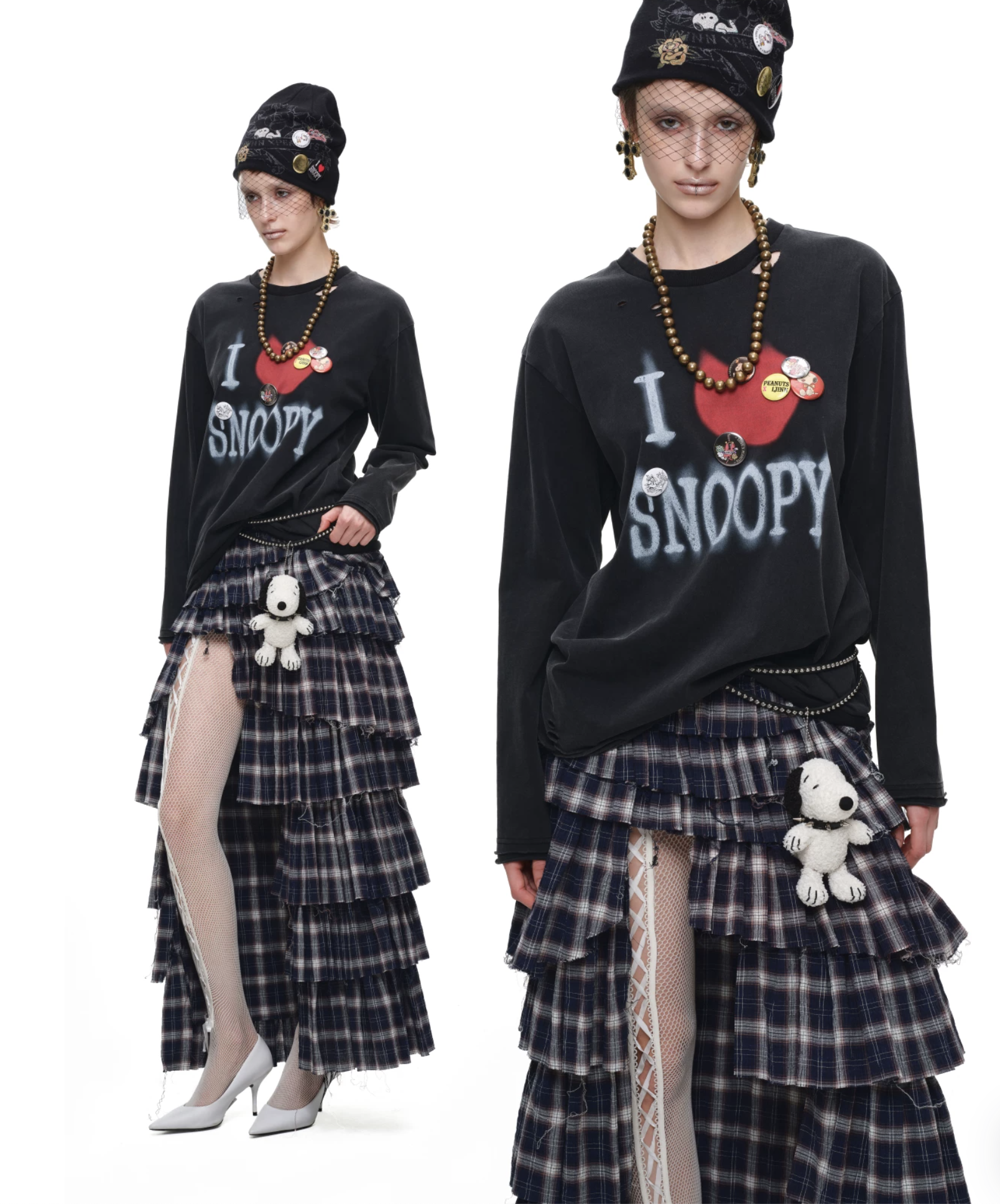 IN STOCK ♱ GRUNGE CHECK RUFFLE SKIRT - Image 15