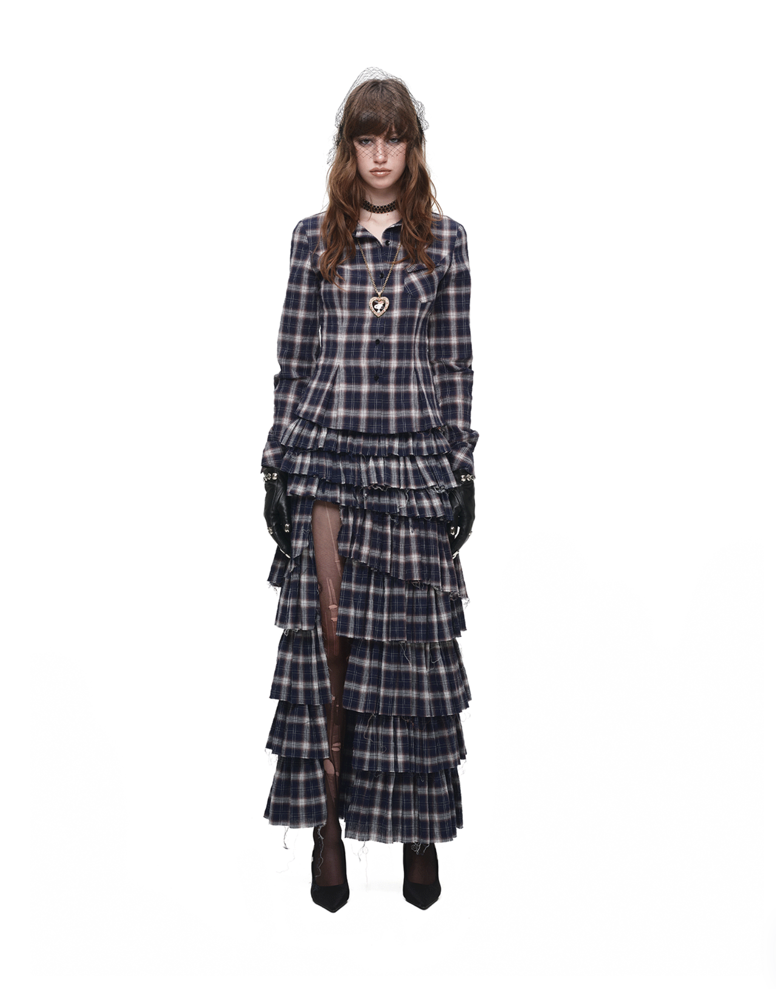 IN STOCK ♱ GRUNGE CHECK RUFFLE SKIRT - Image 7