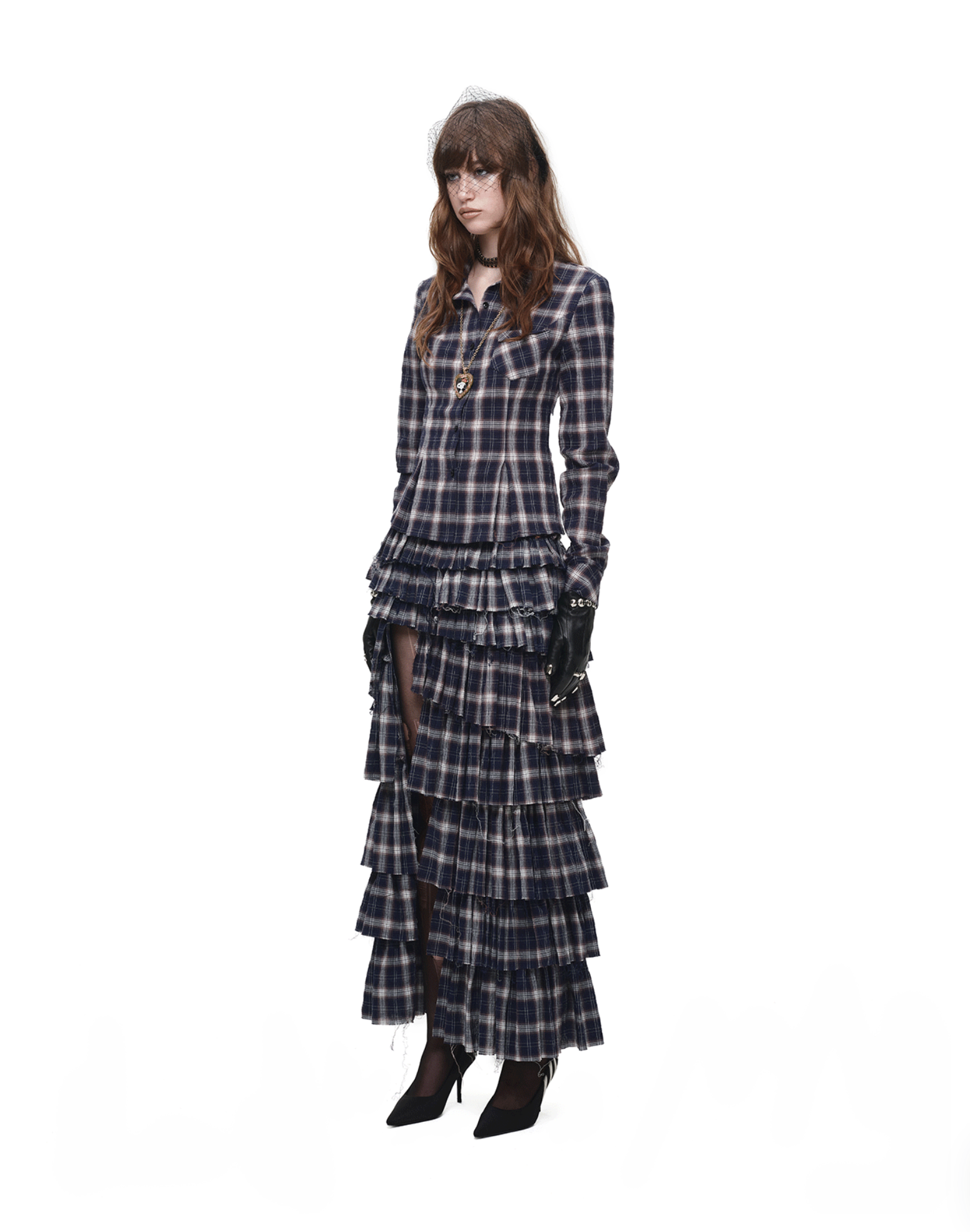 IN STOCK ♱ GRUNGE CHECK RUFFLE SKIRT - Image 11