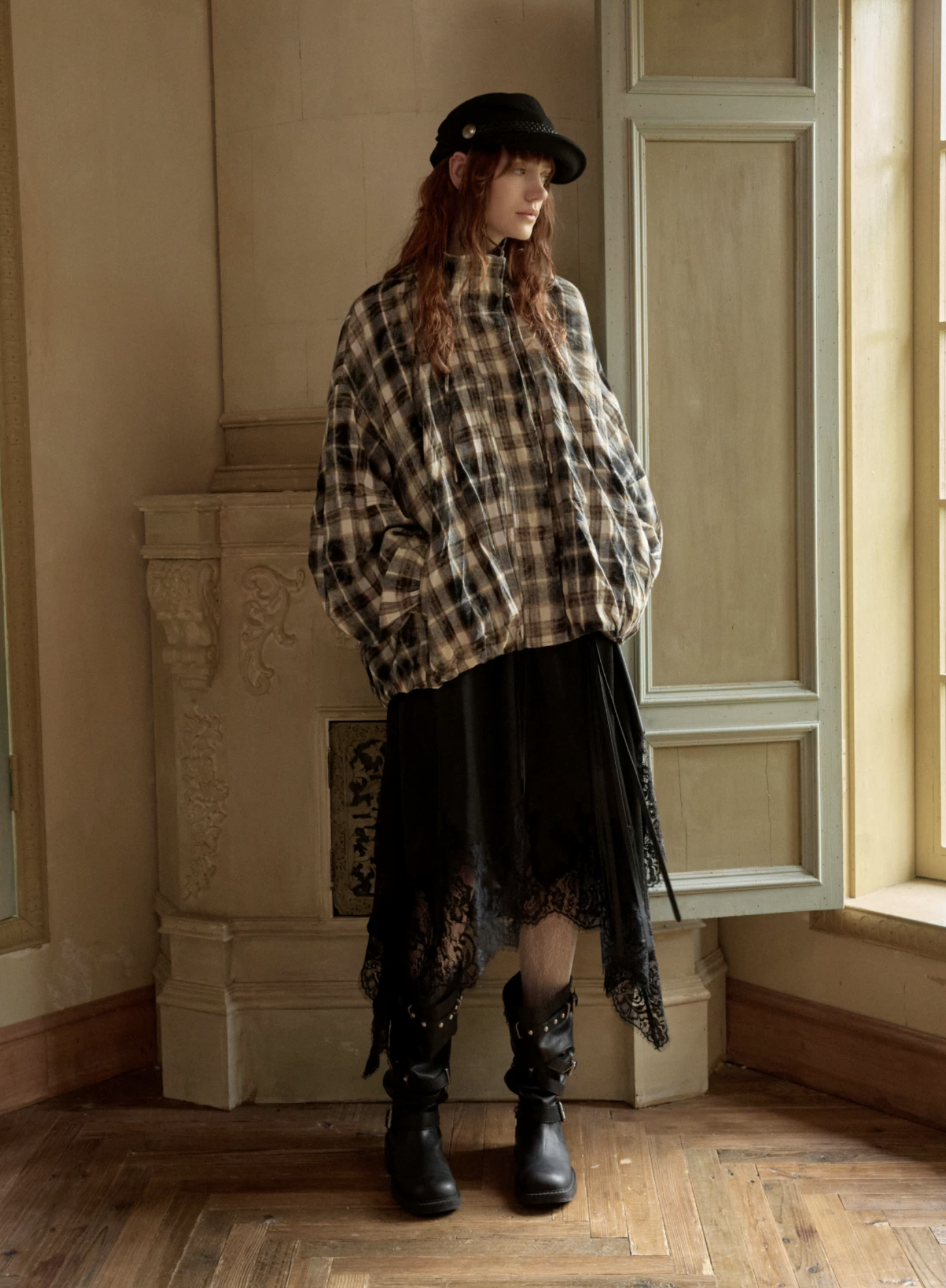 IN STOCK ♱ PLAID FUZZY ZIP-UP JACKET & PANTS - Image 11