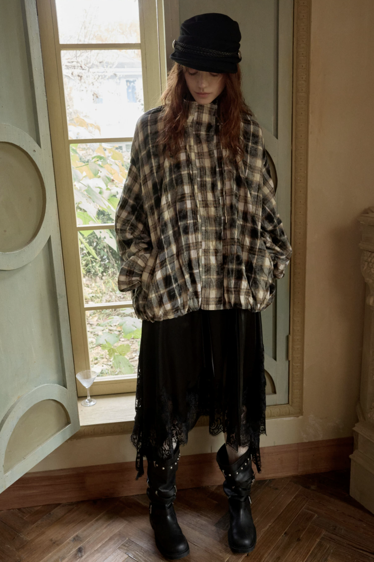 IN STOCK ♱ PLAID FUZZY ZIP-UP JACKET & PANTS - Image 13