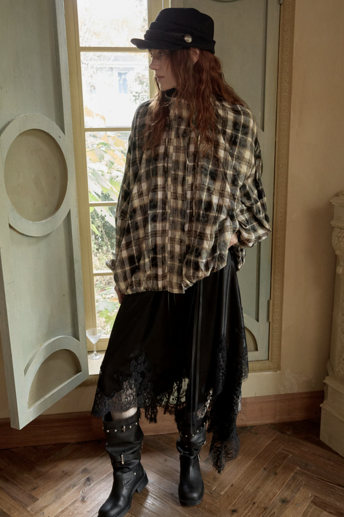 IN STOCK ♱ PLAID FUZZY ZIP-UP JACKET & PANTS - Image 15