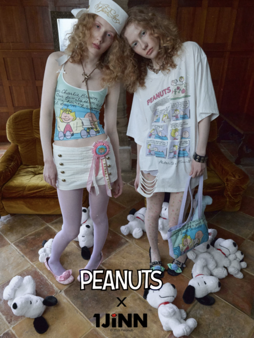 Alternative view of IN STOCK ♱ 1JINN x SNOOPY ੯‧̀͡⬮ PEANUTS COMIC RACERBACK CAMI - 2colors