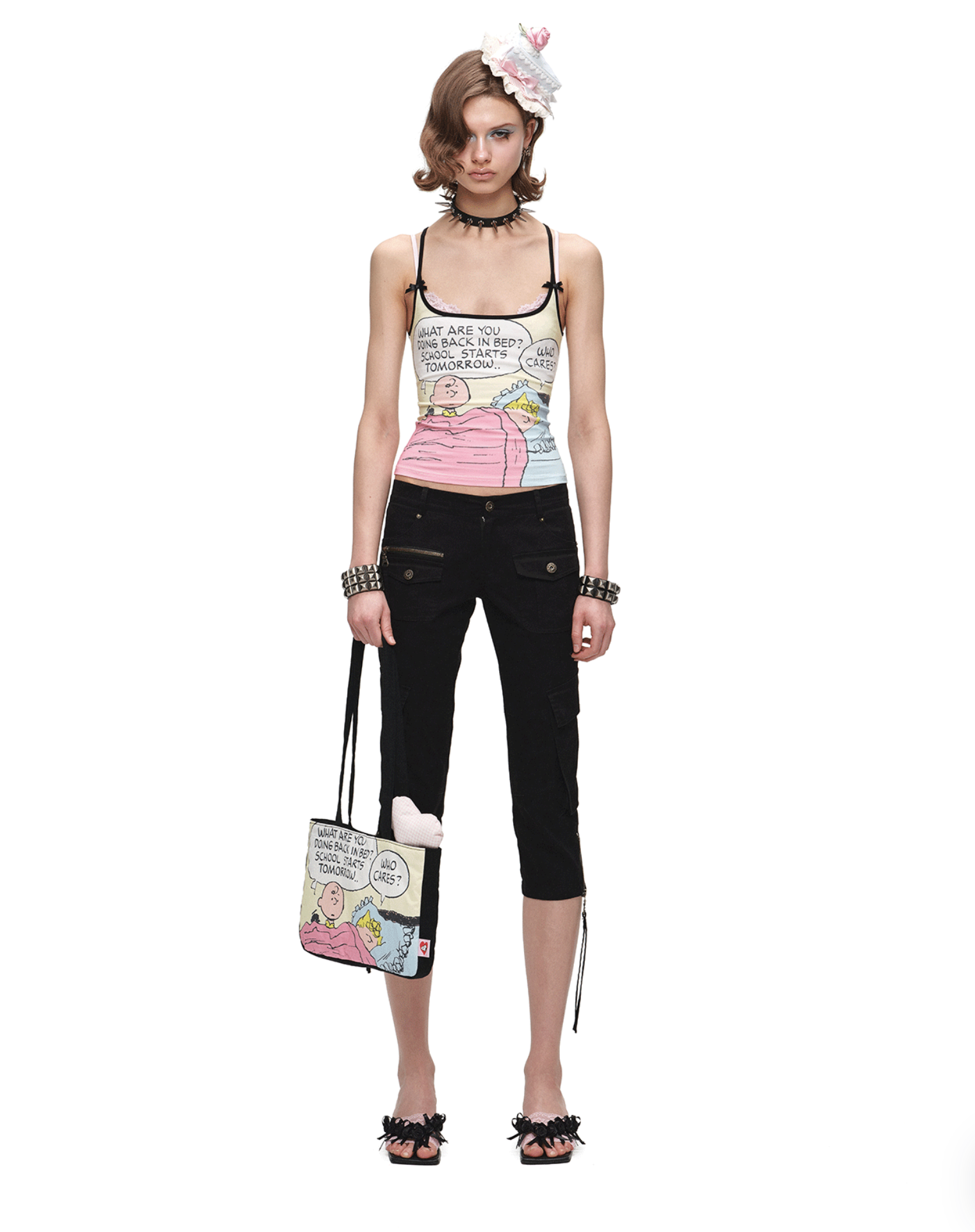 IN STOCK ♱ 1JINN x SNOOPY ੯‧̀͡⬮ PEANUTS COMIC RACERBACK CAMI - 2colors - Image 10