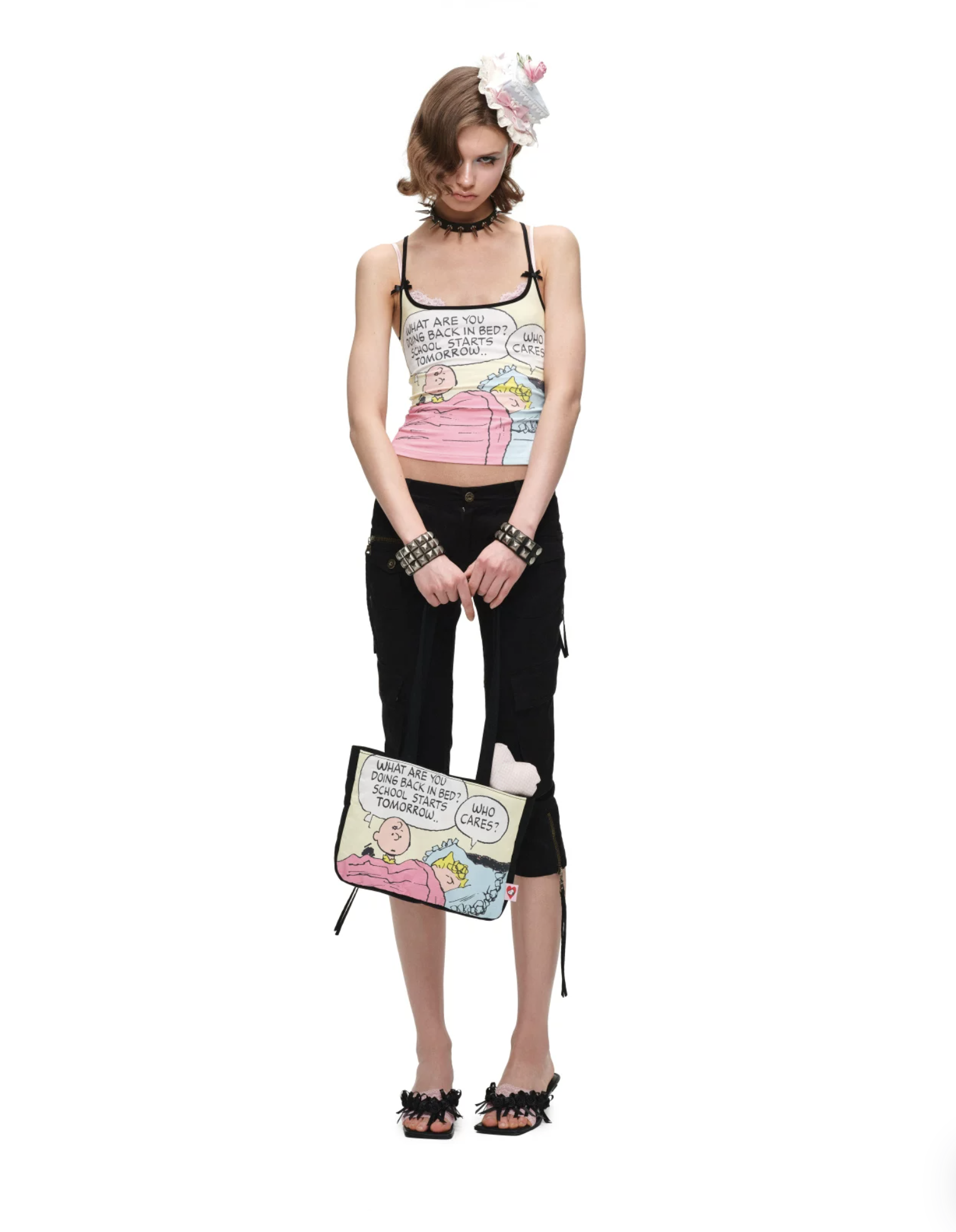 IN STOCK ♱ 1JINN x SNOOPY ੯‧̀͡⬮ PEANUTS COMIC RACERBACK CAMI - 2colors - Image 35