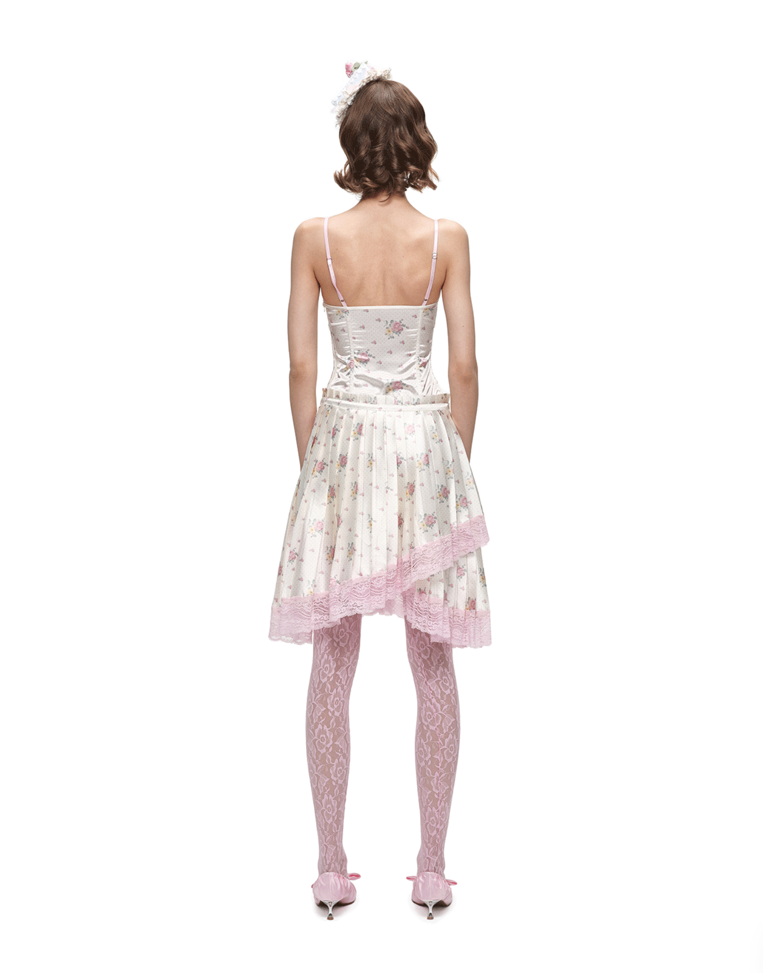♱ 1JINN x SNOOPY ੯‧̀͡⬮ ASYMMETRIC LACE PLEATED MIDI SKIRT - 3colors - Image 41
