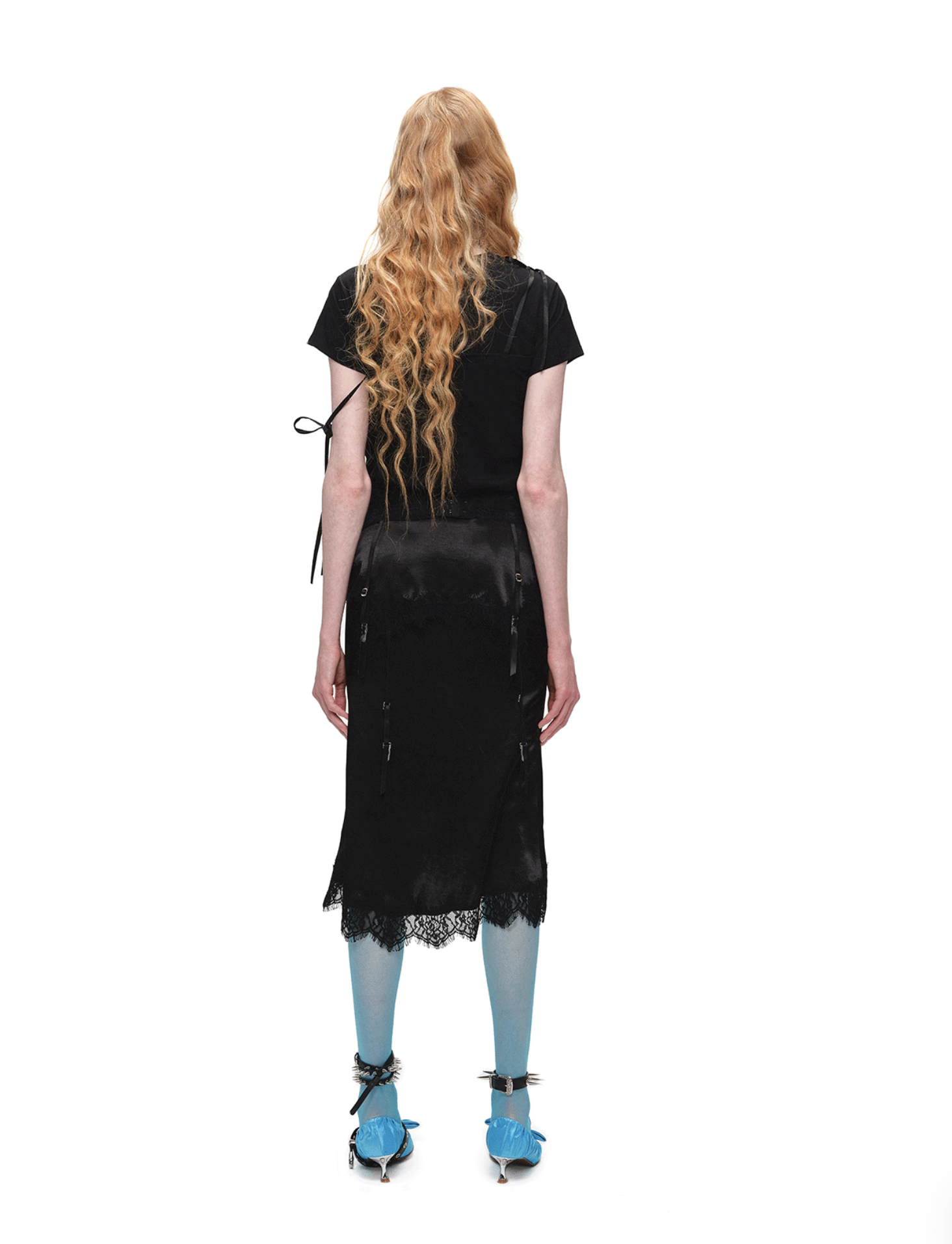 ♱ 1JINN x SNOOPY ੯‧̀͡⬮ LACE SATIN LAYERED T-SHIRT - 2colors - Image 18