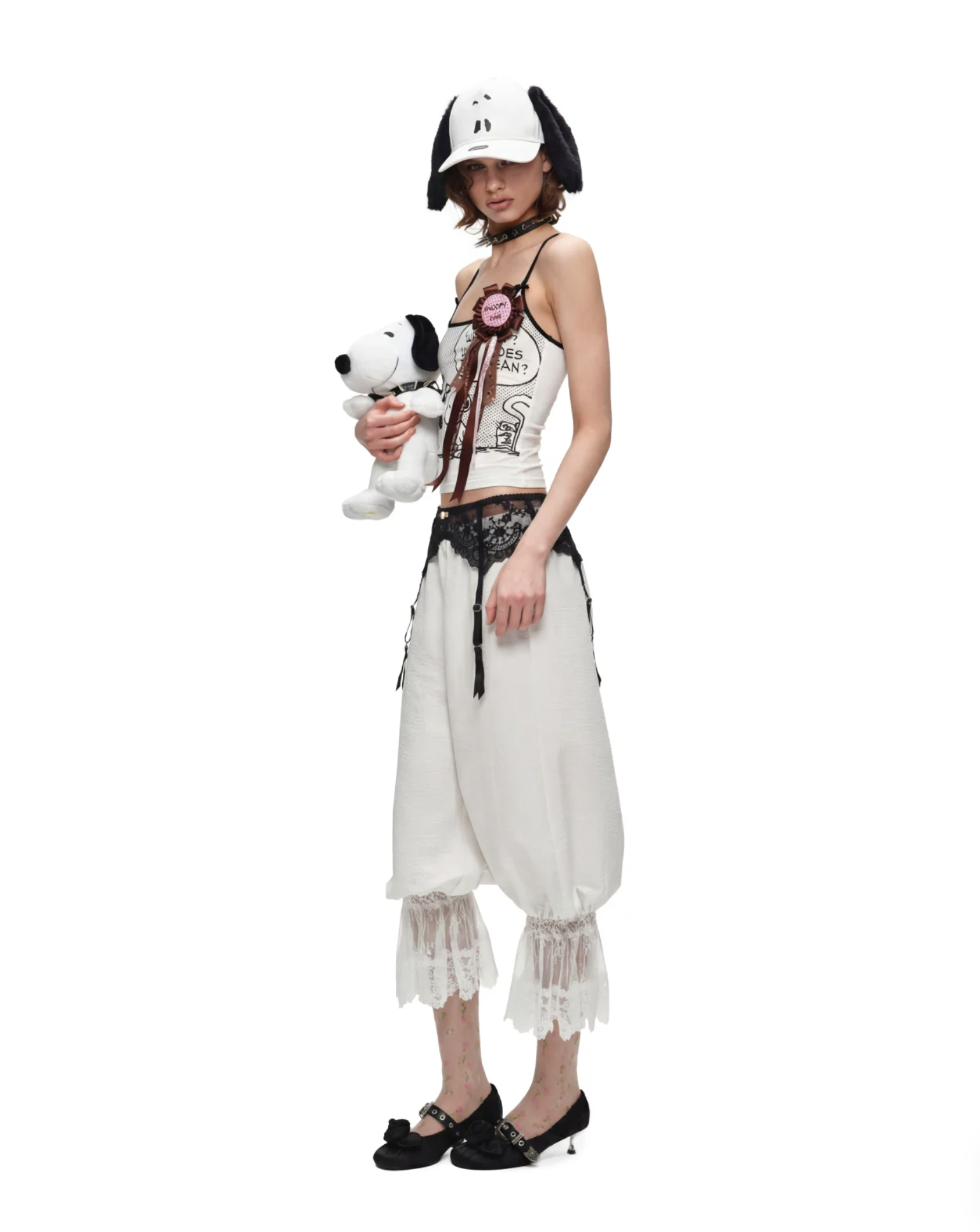 ♱ 1JINN x SNOOPY ੯‧̀͡⬮ LACE RUFFLE BLOOMER PANTS - Image 23