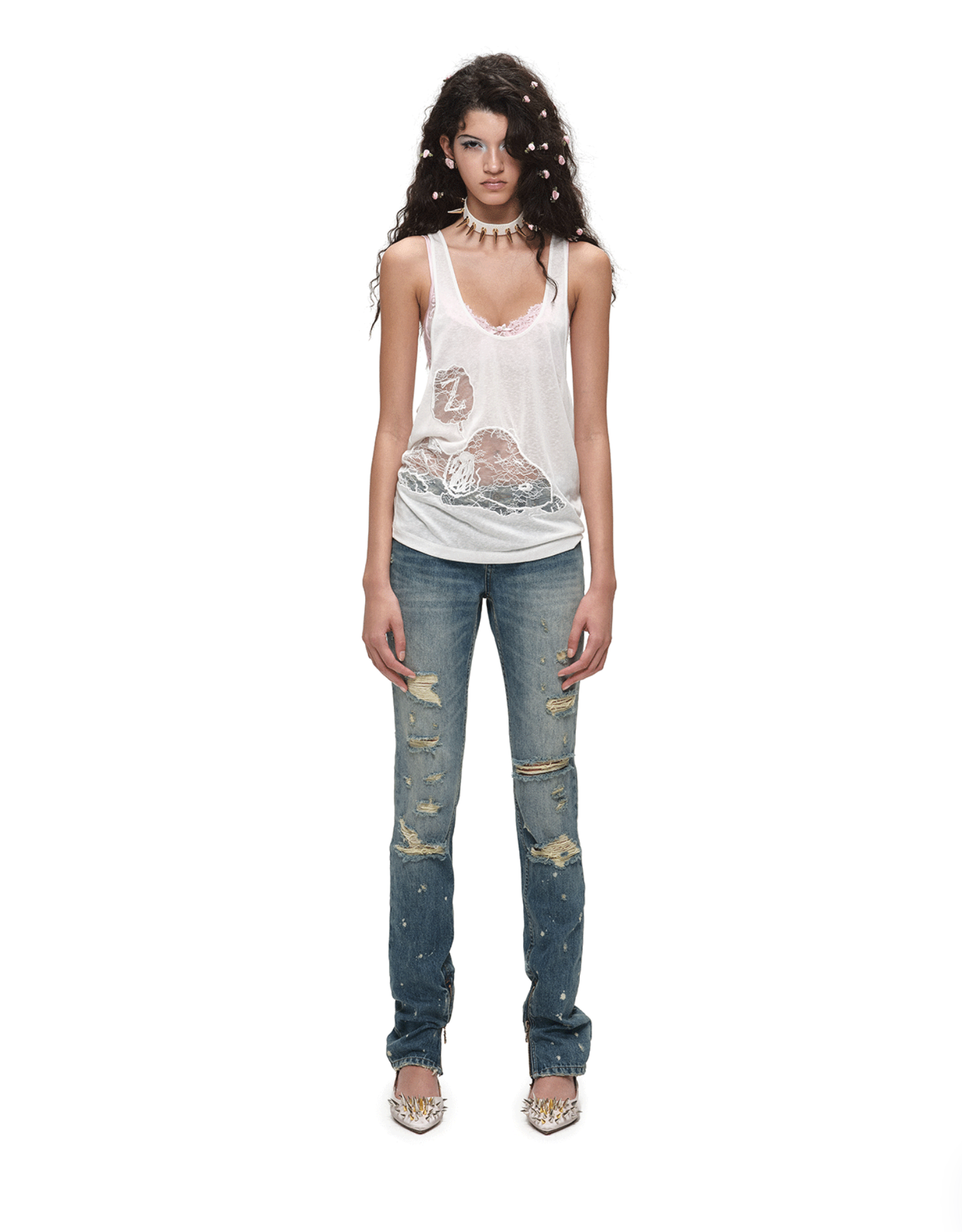 ♱ 1JINN x SNOOPY ੯‧̀͡⬮ SLEEPY DOG LAYERED 2-PIECE TOP - 2colors - Image 5