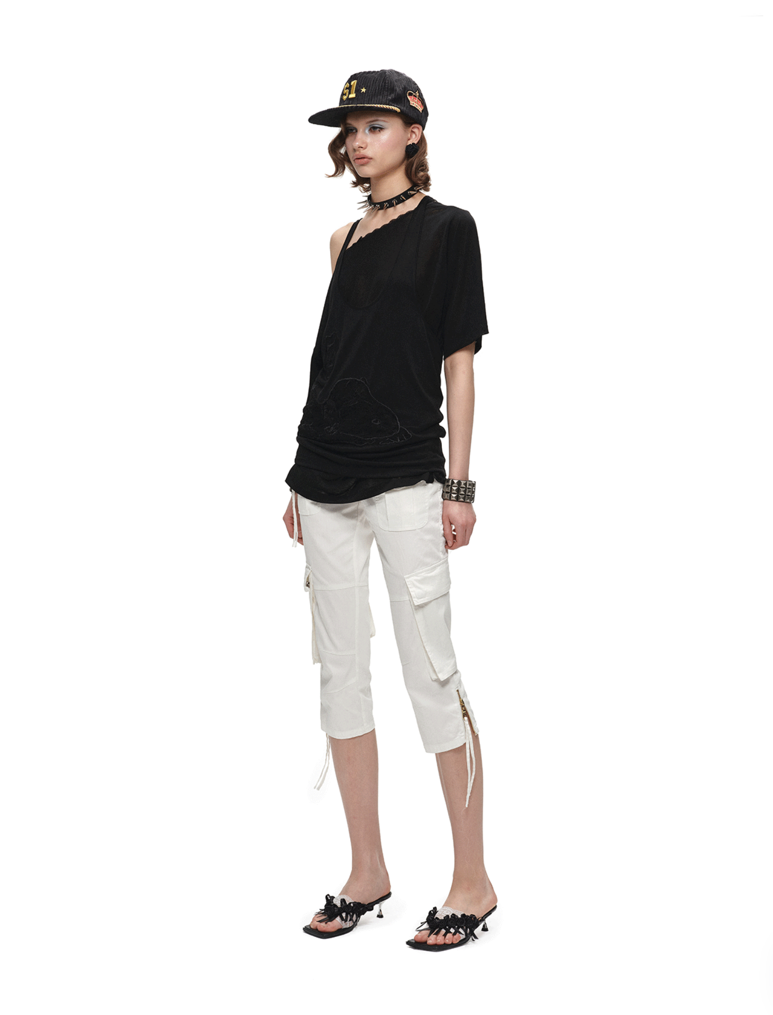 ♱ 1JINN x SNOOPY ੯‧̀͡⬮ SLEEPY DOG LAYERED 2-PIECE TOP - 2colors - Image 24