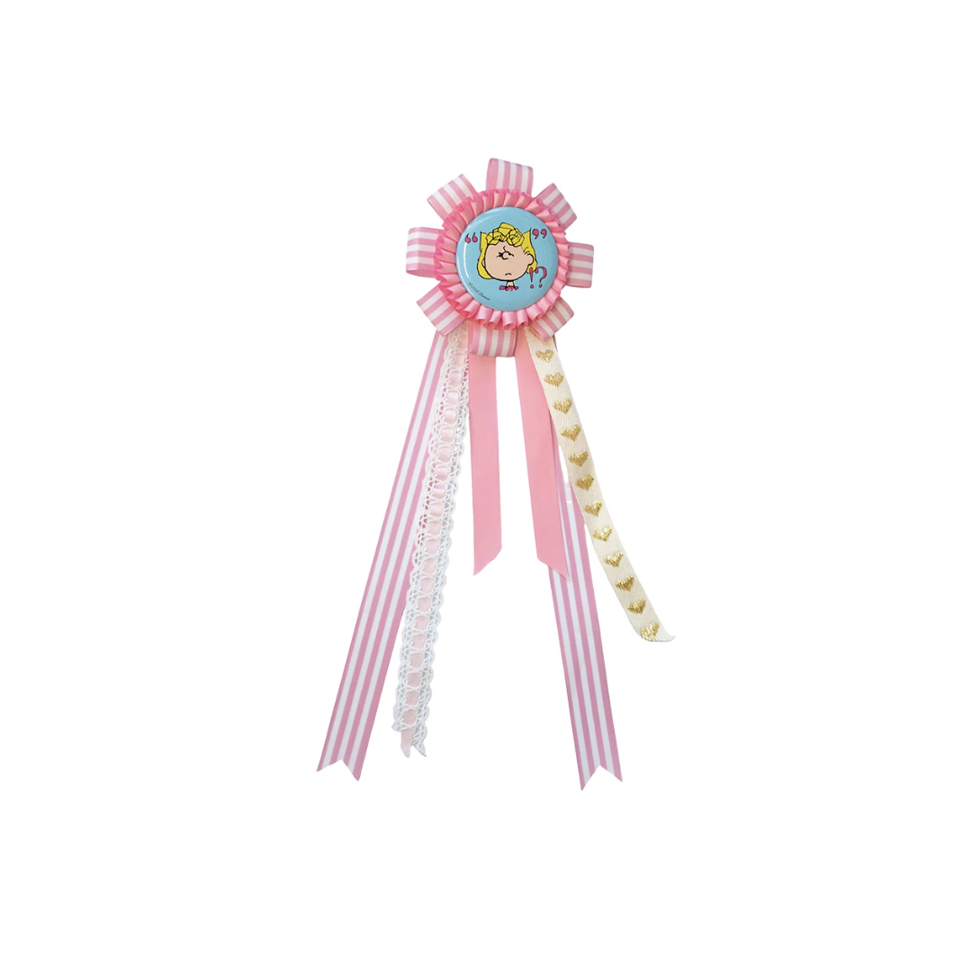 IN STOCK ♱ 1JINN x SNOOPY ੯‧̀͡⬮ PEANUTS RIBBON ROSETTE BROOCH - Image 5
