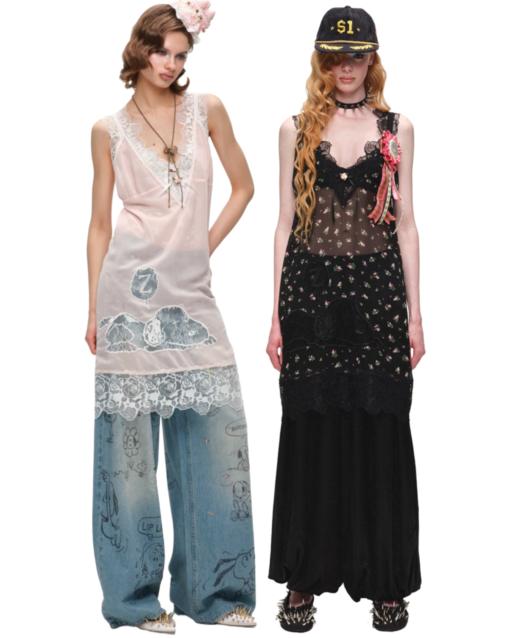 IN STOCK ♱ 1JINN x SNOOPY ੯‧̀͡⬮ SLEEPY DOG LACE SLIP DRESS or LONGLINE TOP - 2colors