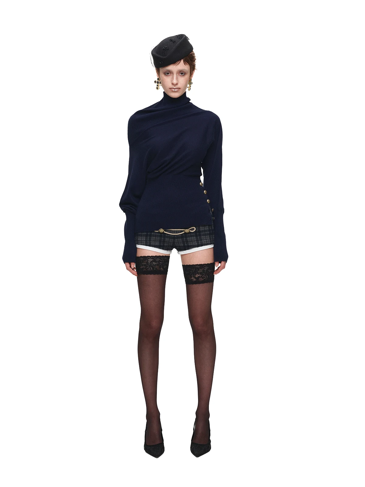 1jinn acetate cashmere off shoulder slouch knit top 2