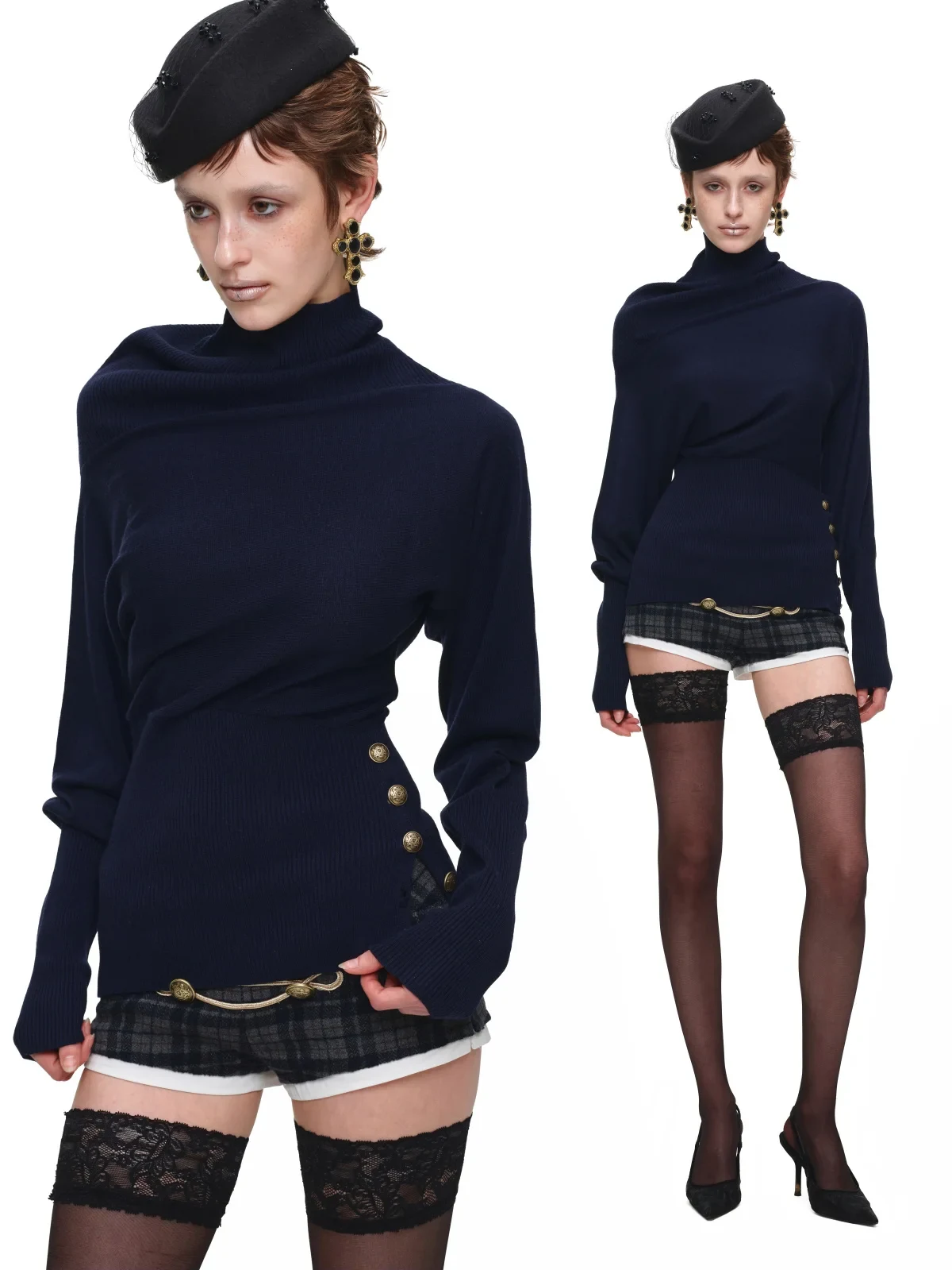 1jinn acetate cashmere off shoulder slouch knit top 3