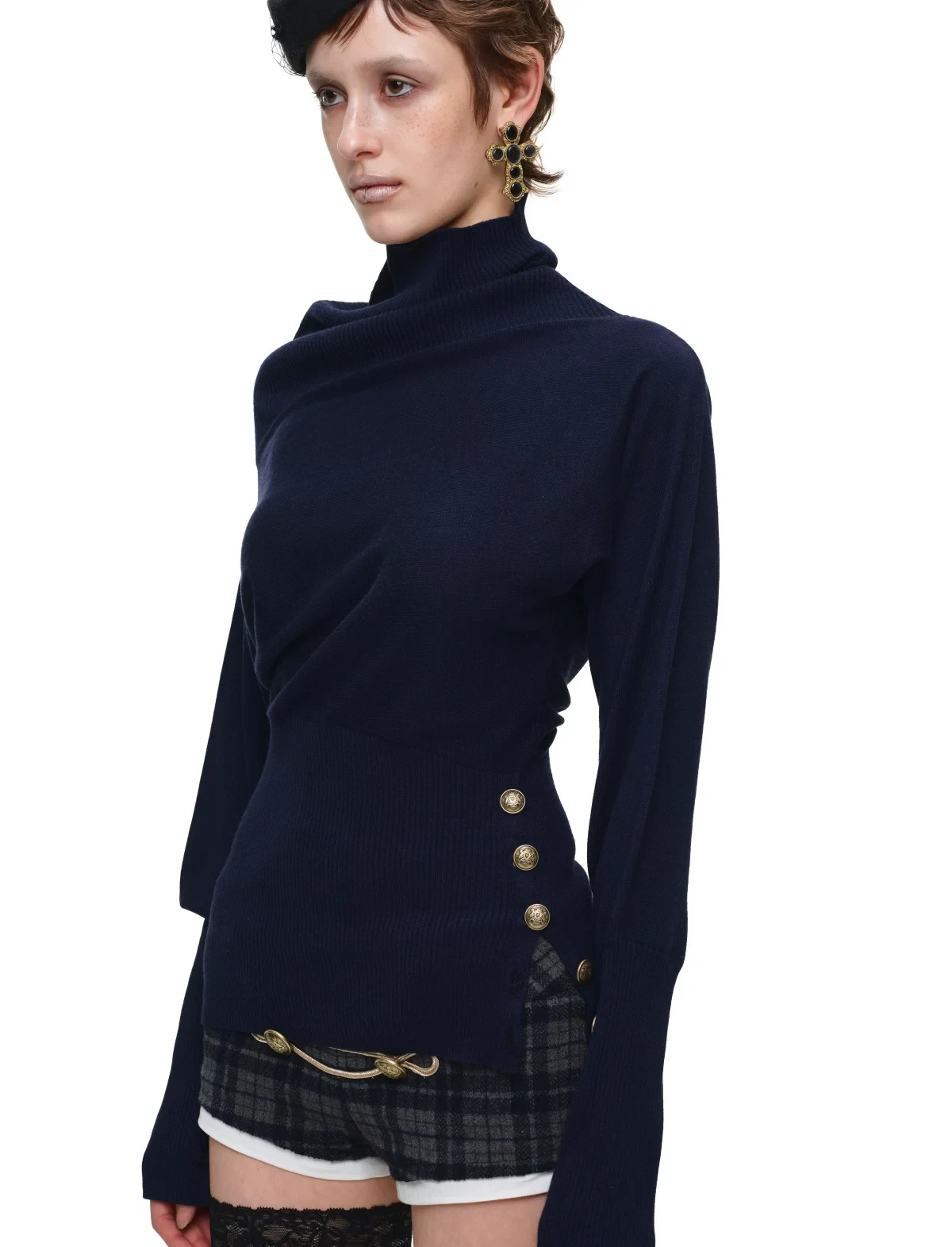 1jinn acetate cashmere off shoulder slouch knit top 6