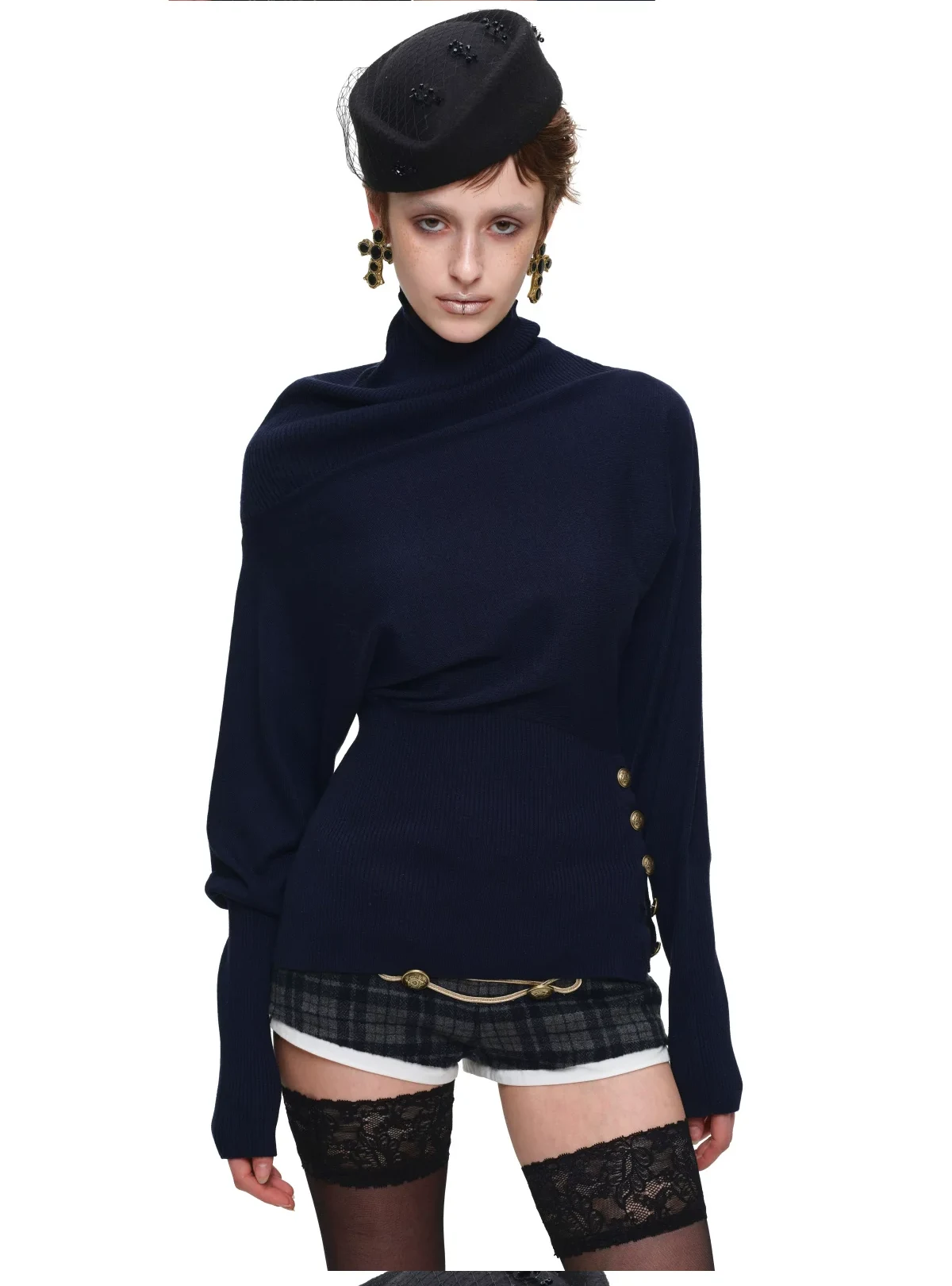 1jinn acetate cashmere off shoulder slouch knit top 7