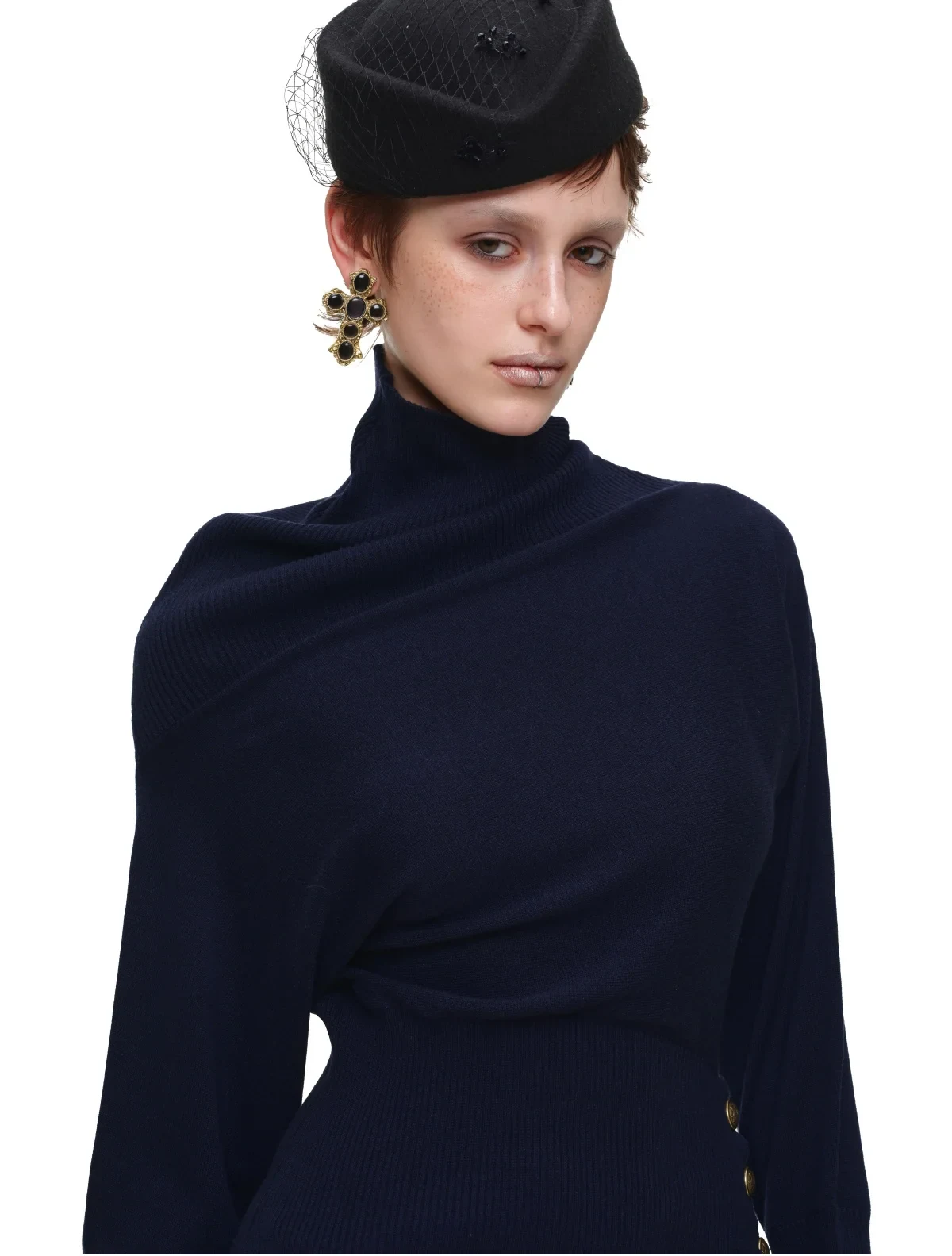 1jinn acetate cashmere off shoulder slouch knit top 8