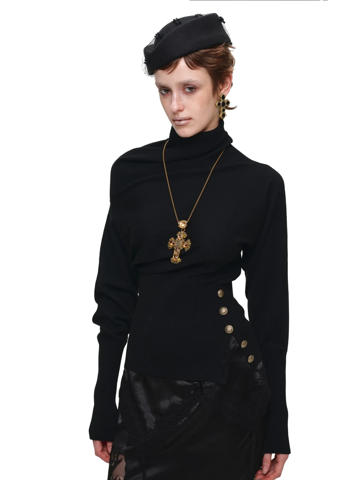 1jinn acetate cashmere off shoulder slouch knit top 13