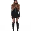 1jinn acetate high neck distressed knit dress 12