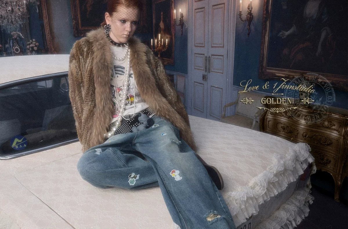 1jinn hand woven rabbit fur coat raccoon collar 2