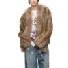 1jinn hand woven rabbit fur coat raccoon collar 13